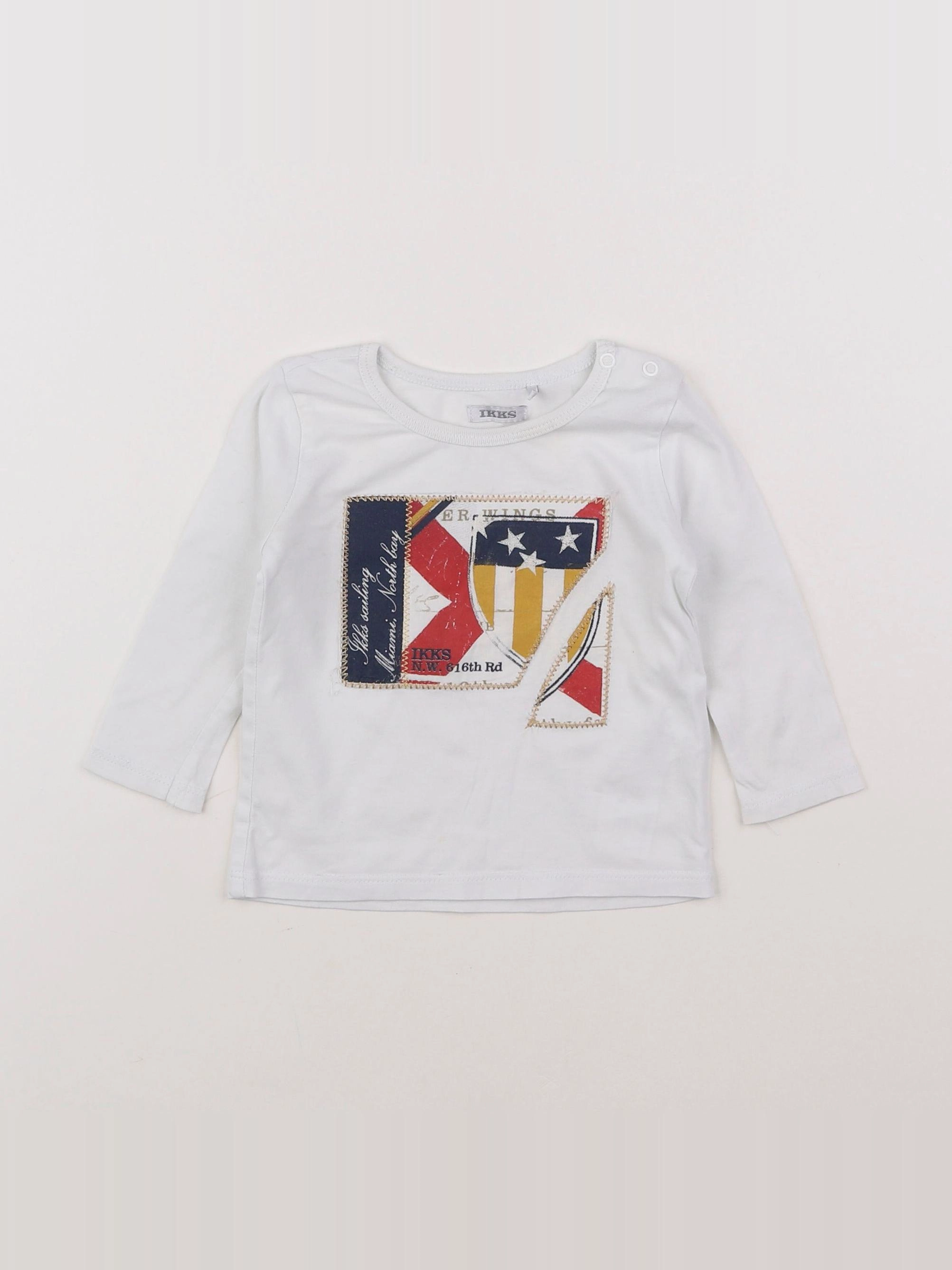 IKKS - tee-shirt blanc - 6 mois