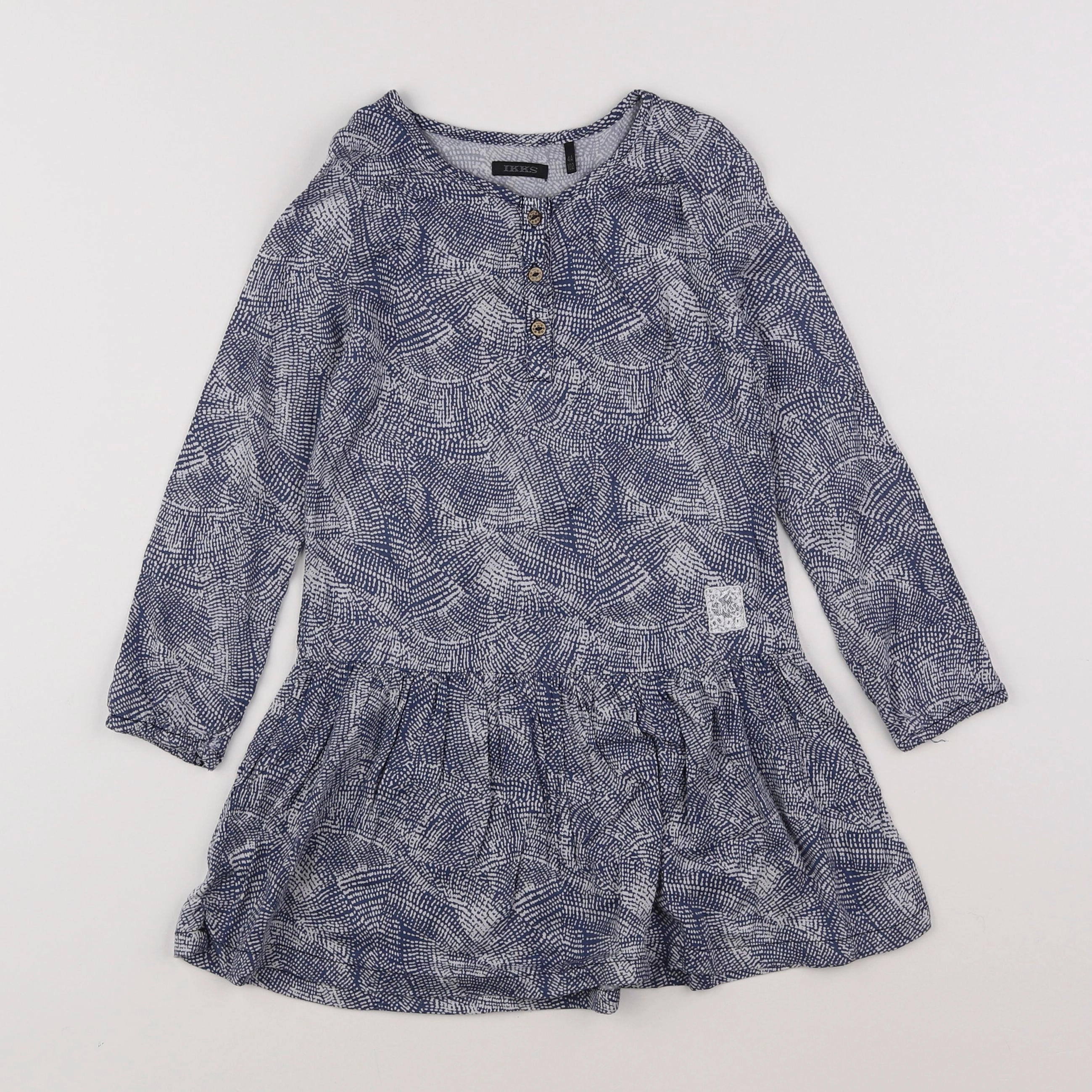 IKKS - robe bleu, blanc - 4 ans