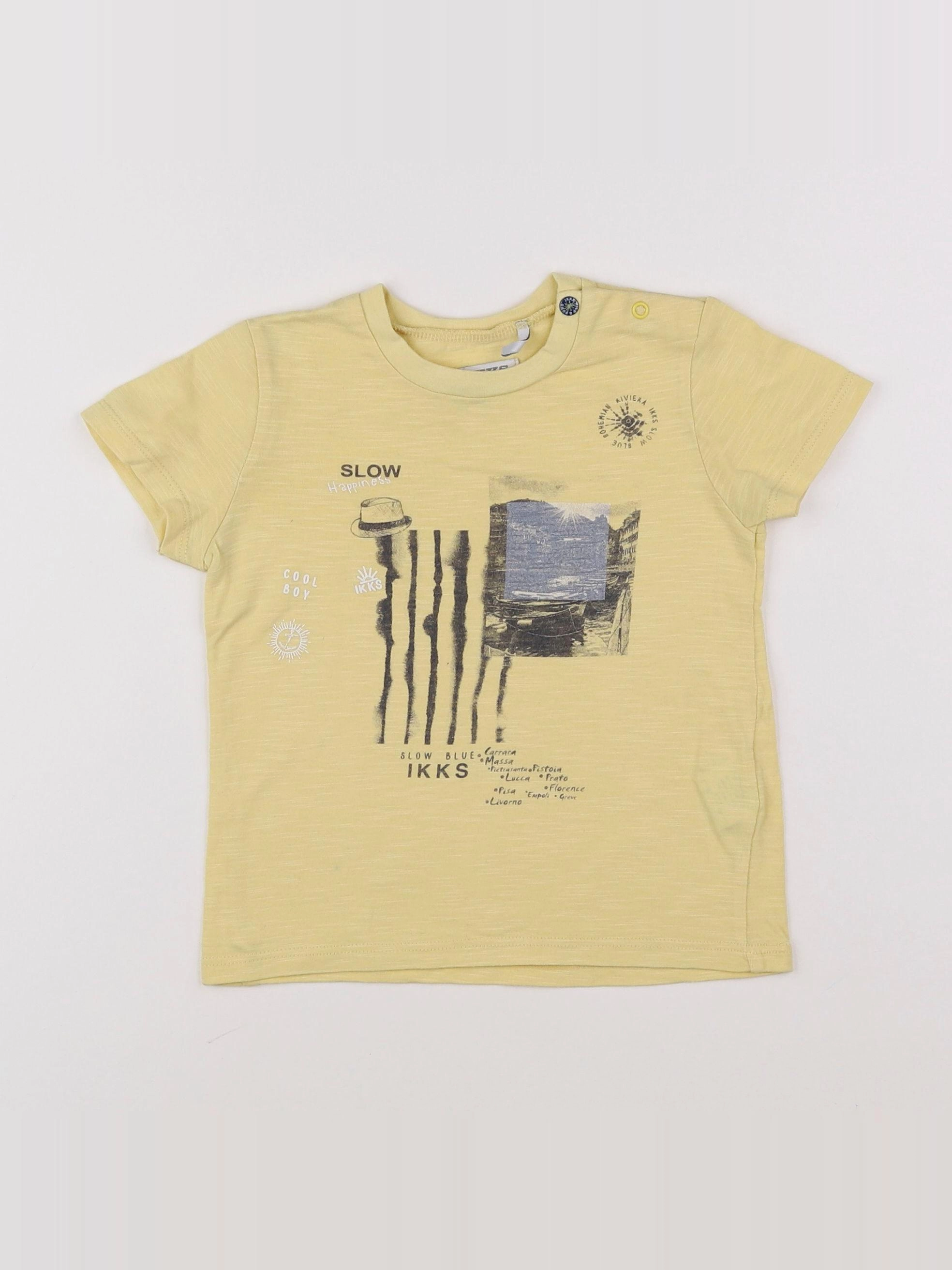 IKKS - tee-shirt jaune - 18 mois