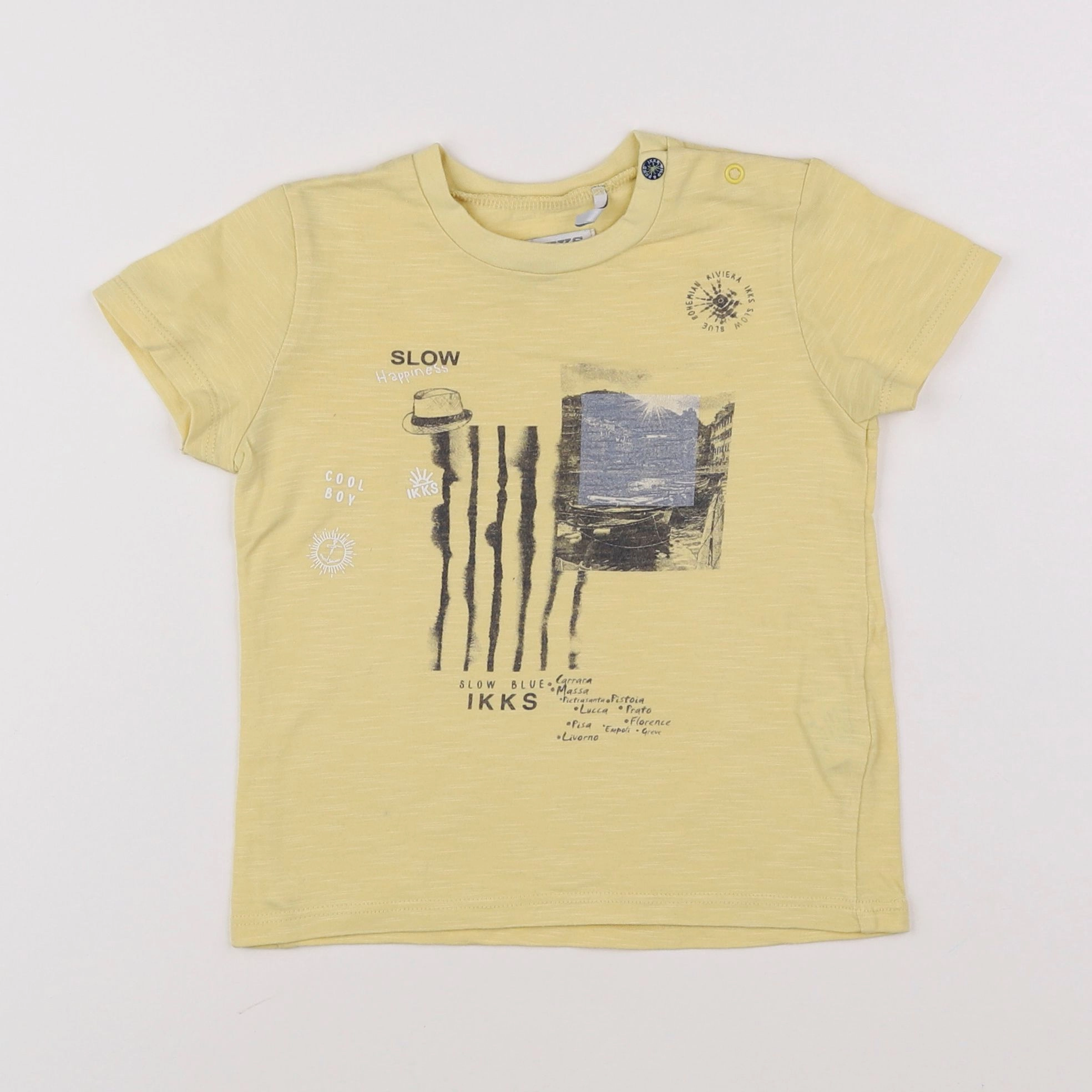 IKKS - tee-shirt jaune - 18 mois