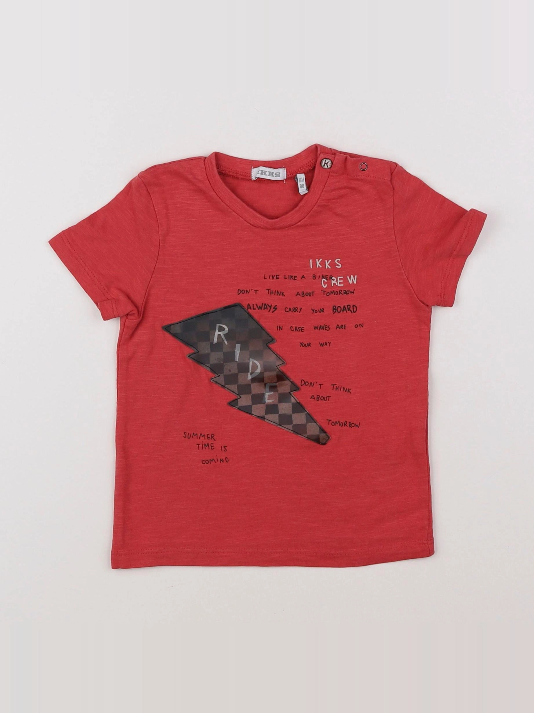 IKKS - tee-shirt rouge - 18 mois