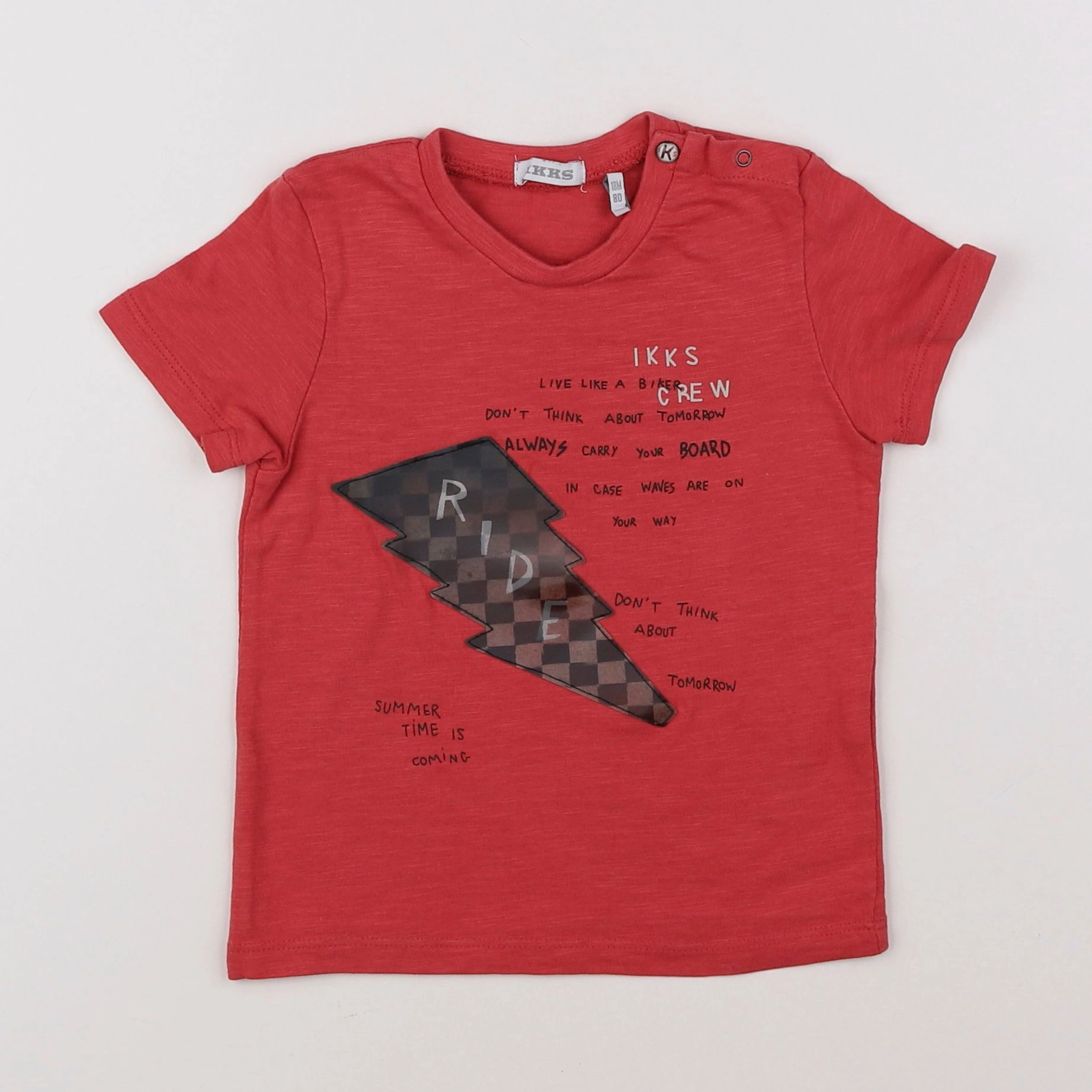 IKKS - tee-shirt rouge - 18 mois