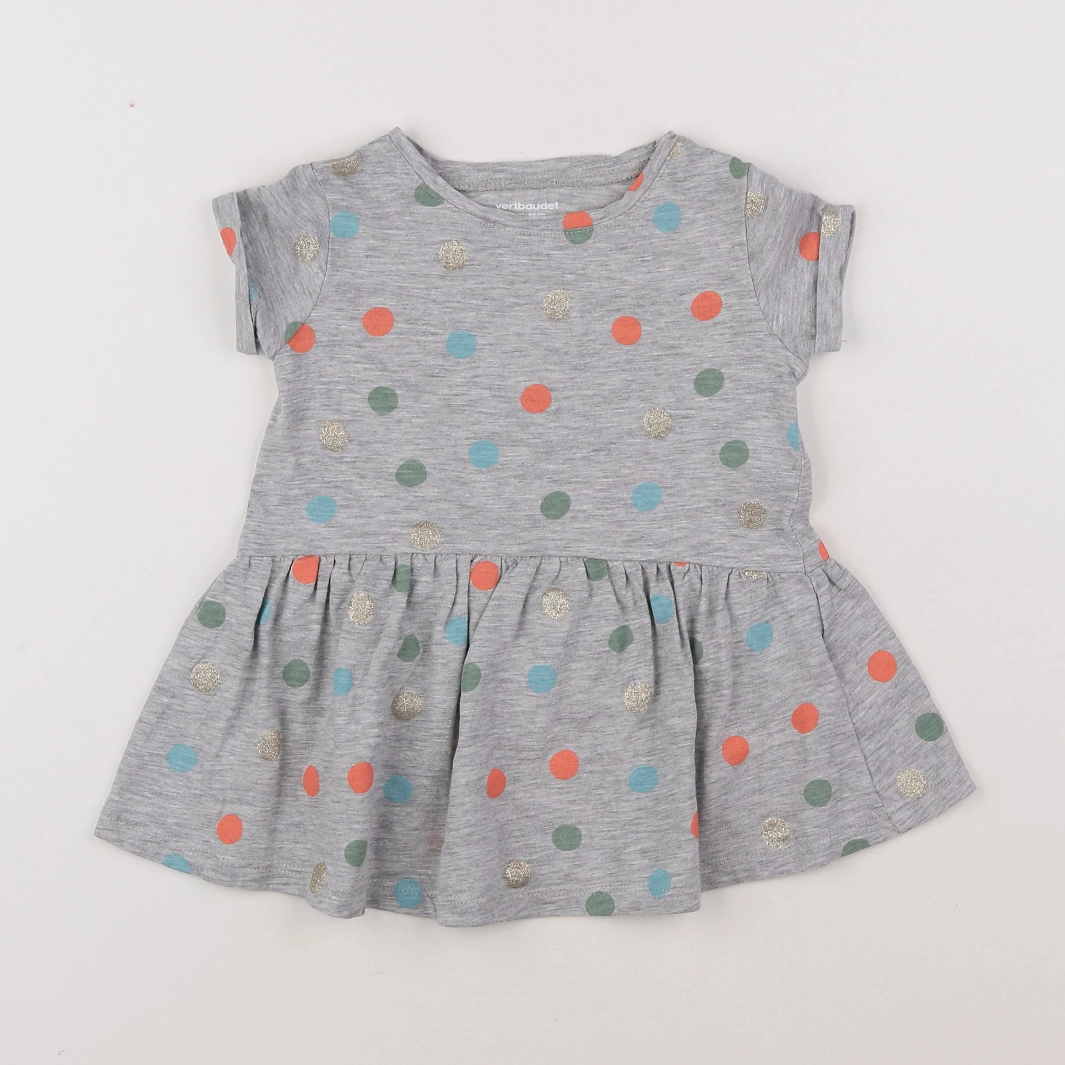 Vertbaudet - robe multicolore - 2 ans