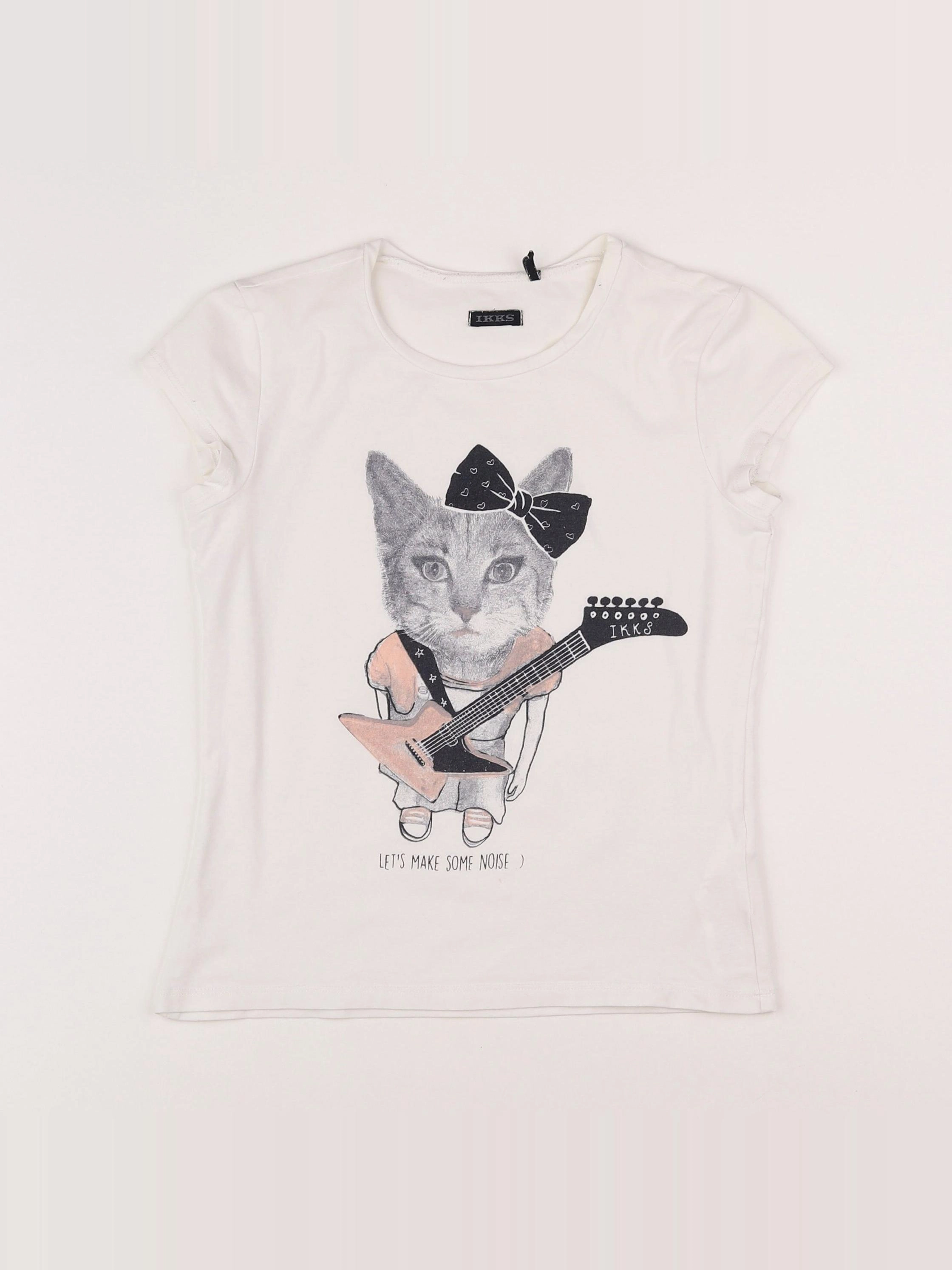 IKKS - tee-shirt blanc - 10 ans