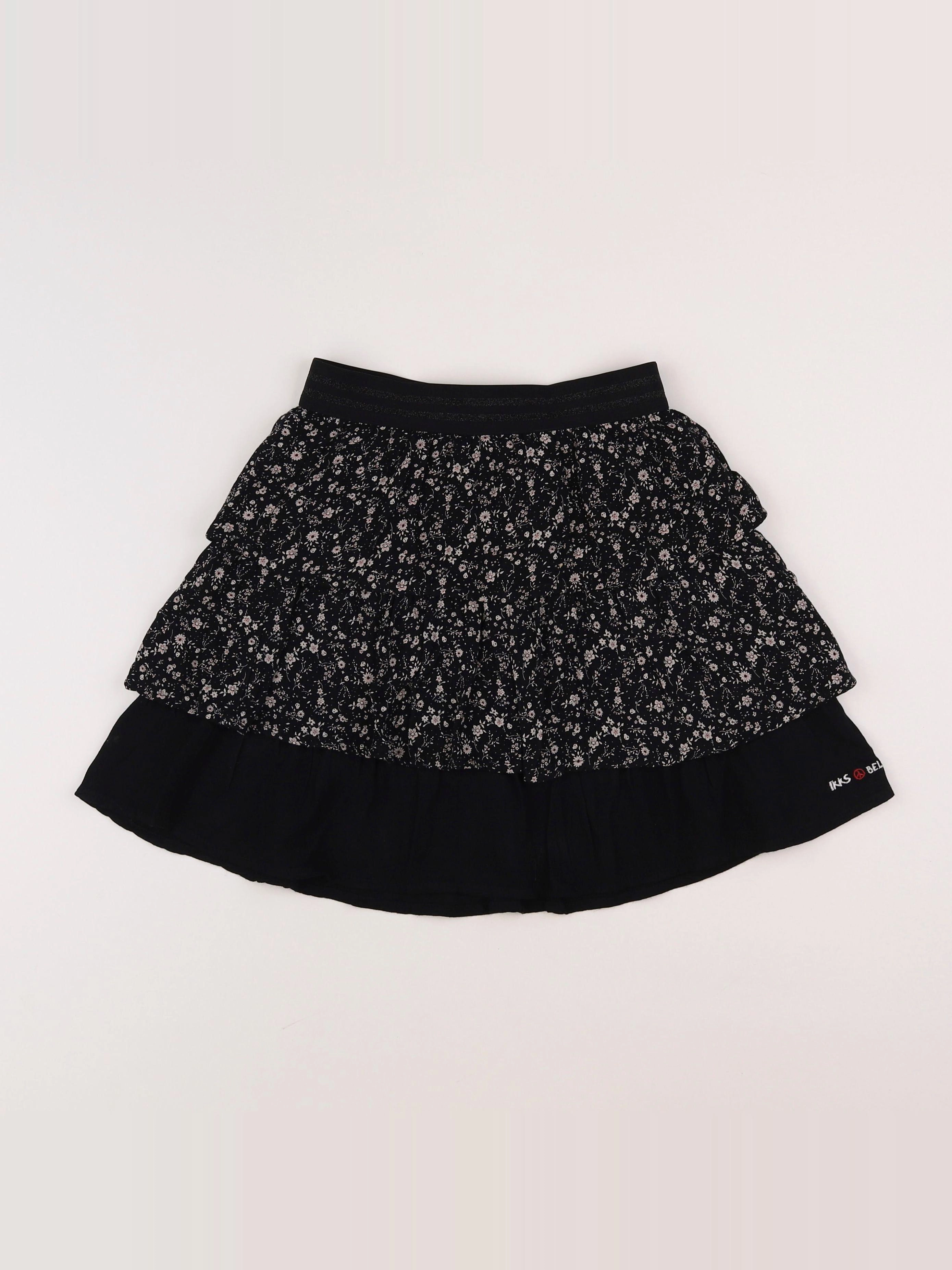 IKKS - jupe noir, beige - 8 ans