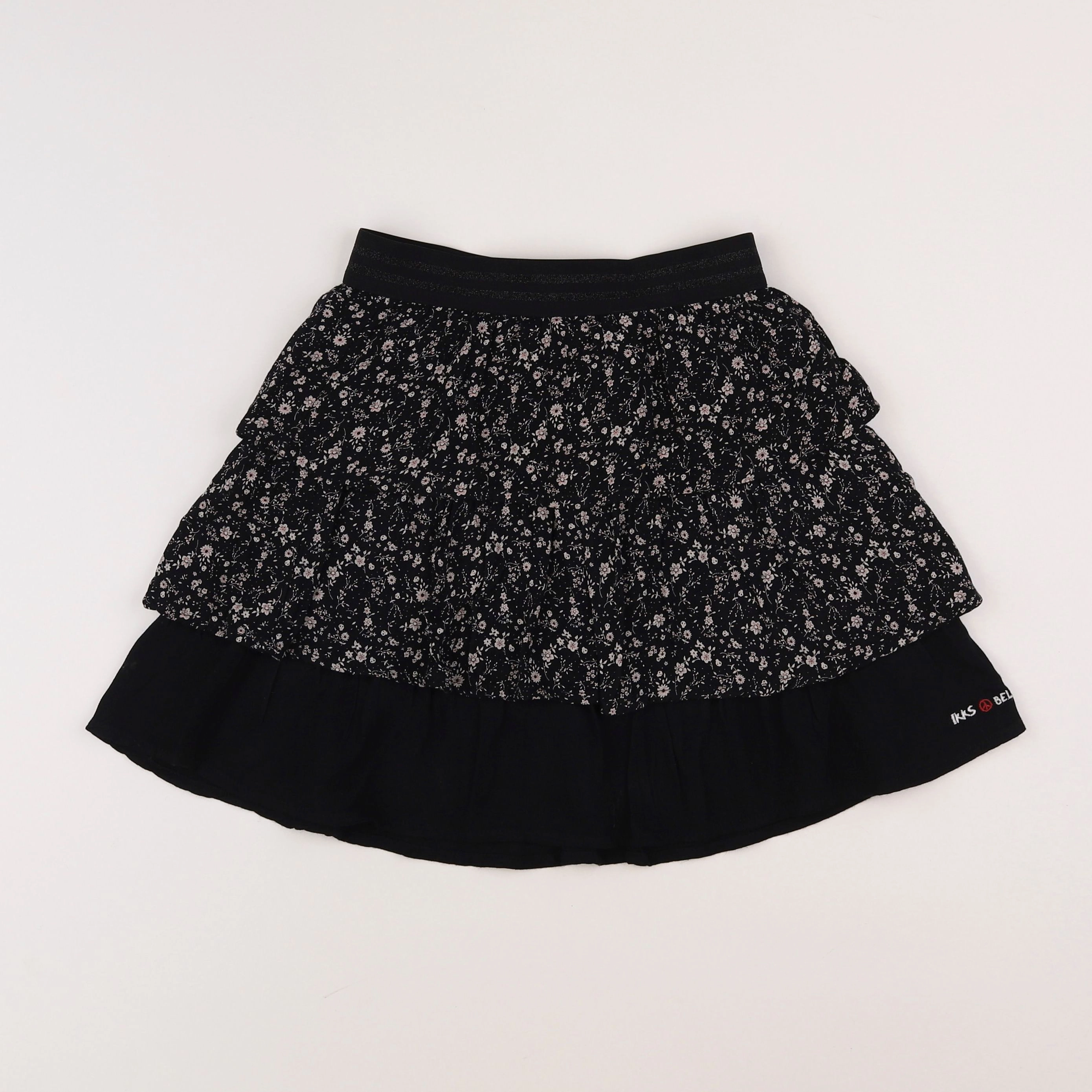 IKKS - jupe noir, beige - 8 ans