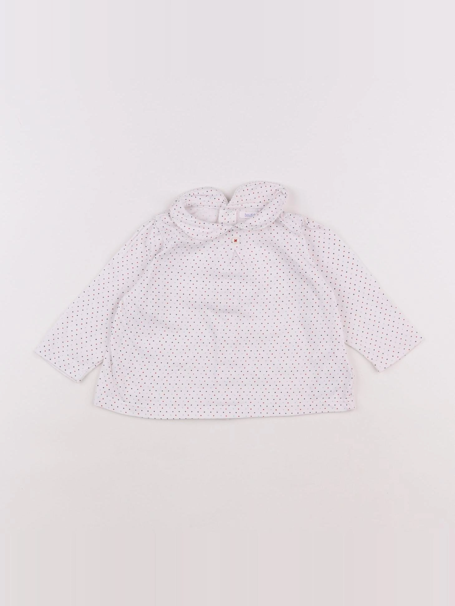 Boutchou - tee-shirt blanc, bleu, rouge - 9 mois