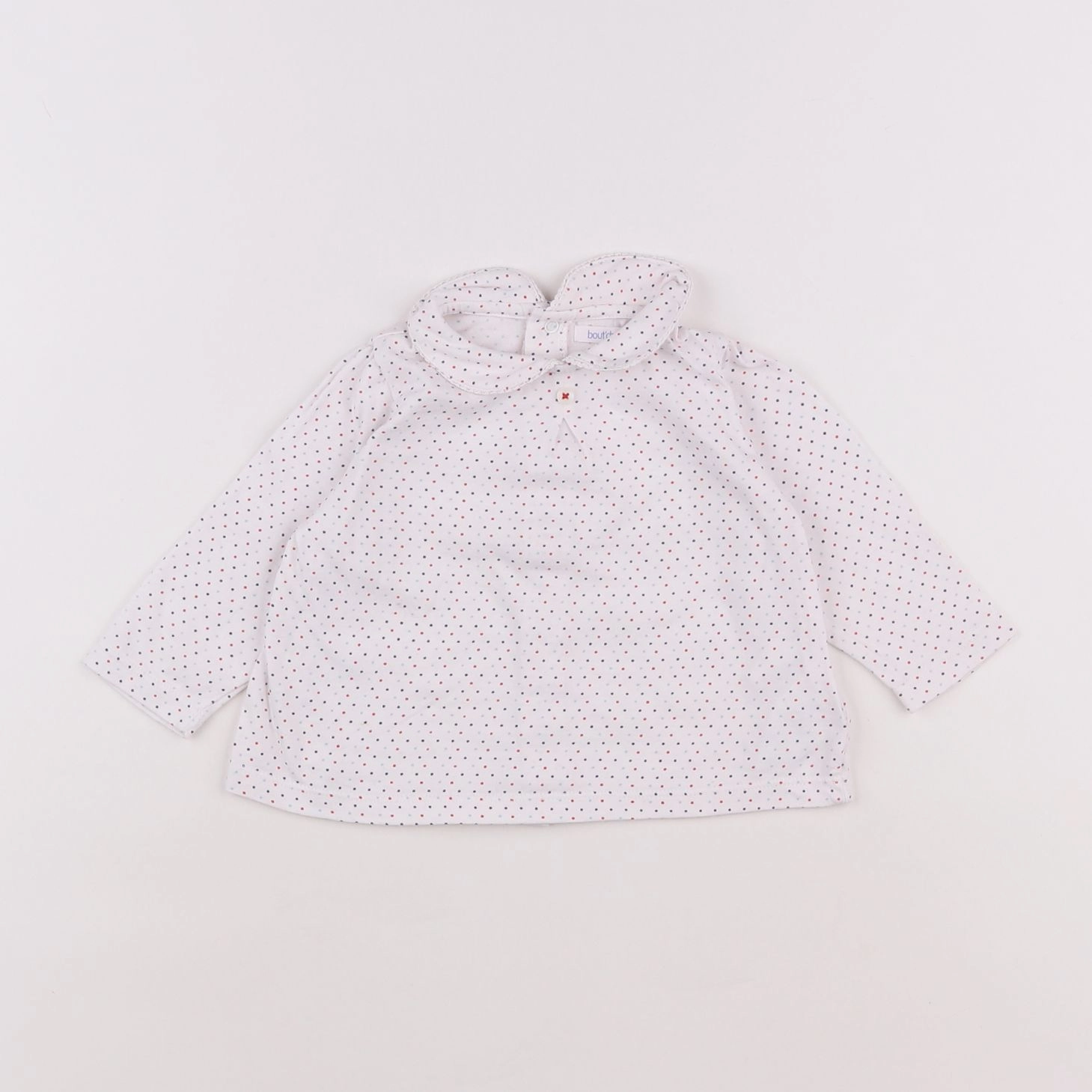 Boutchou - tee-shirt blanc, bleu, rouge - 9 mois