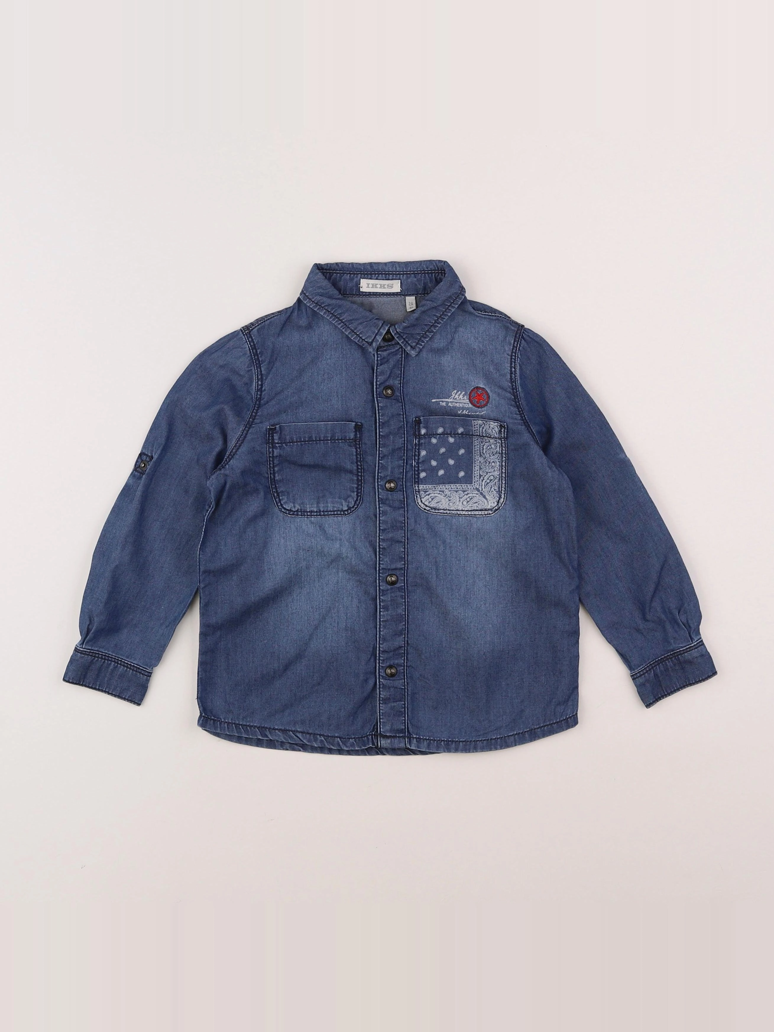 IKKS - chemise bleu - 2 ans