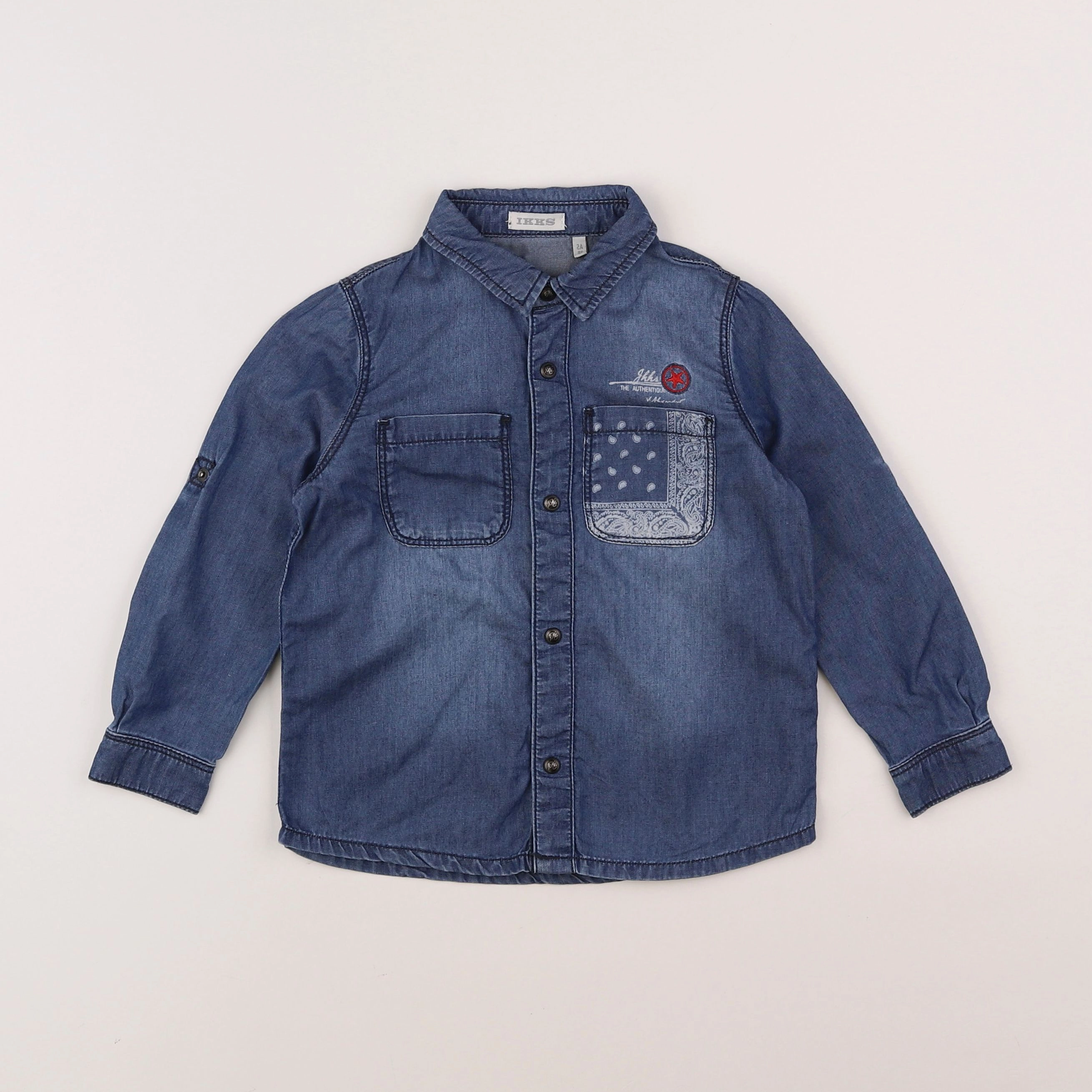 IKKS - chemise bleu - 2 ans