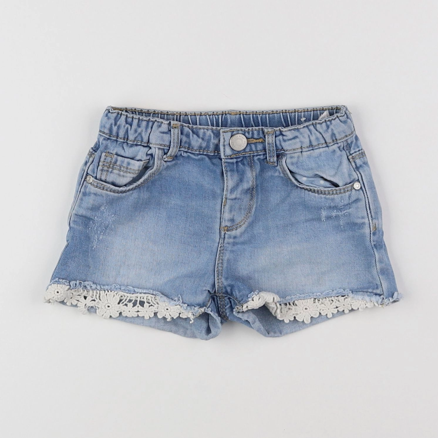 Zara - short bleu - 12/18 mois