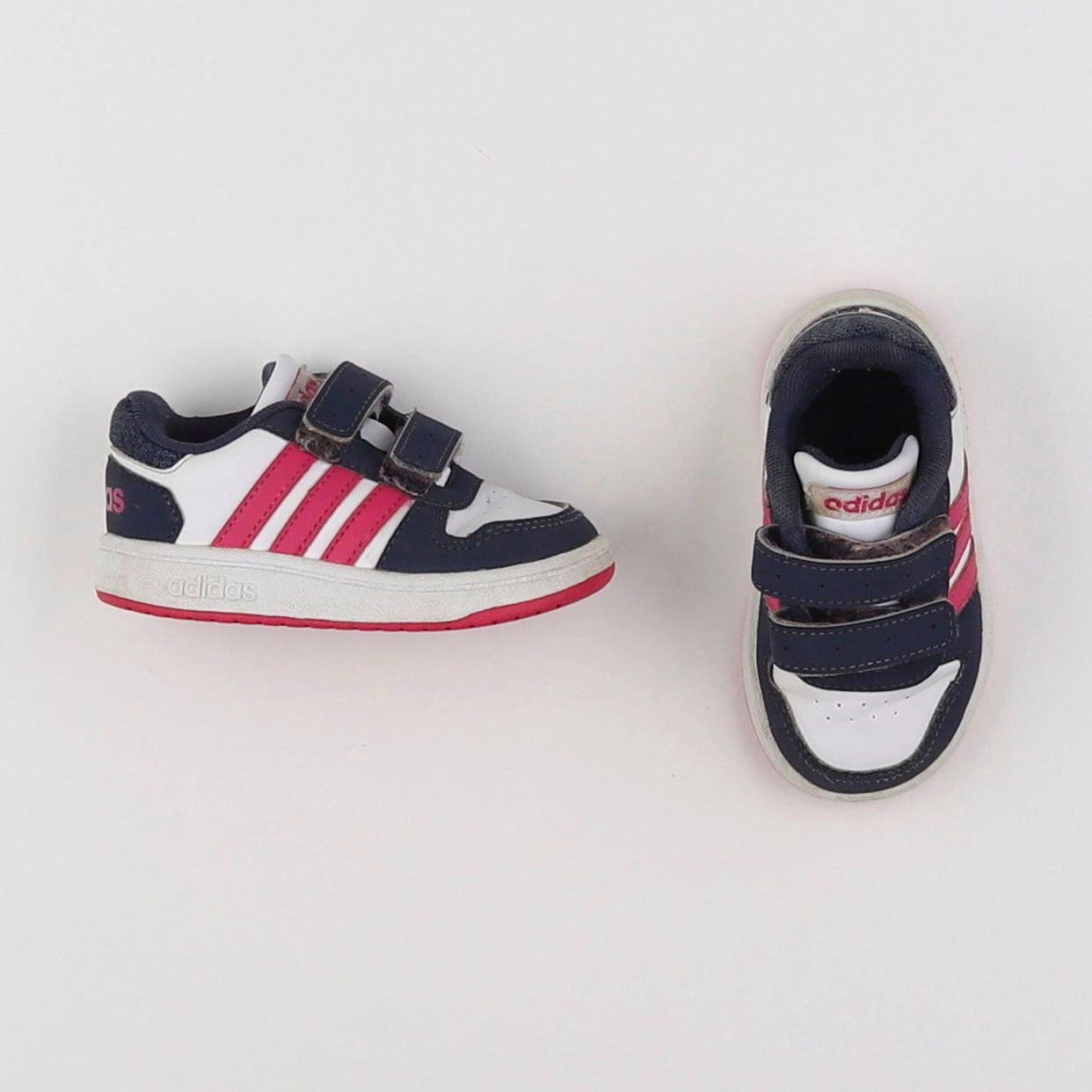 Adidas - baskets blanc, rose - pointure 20