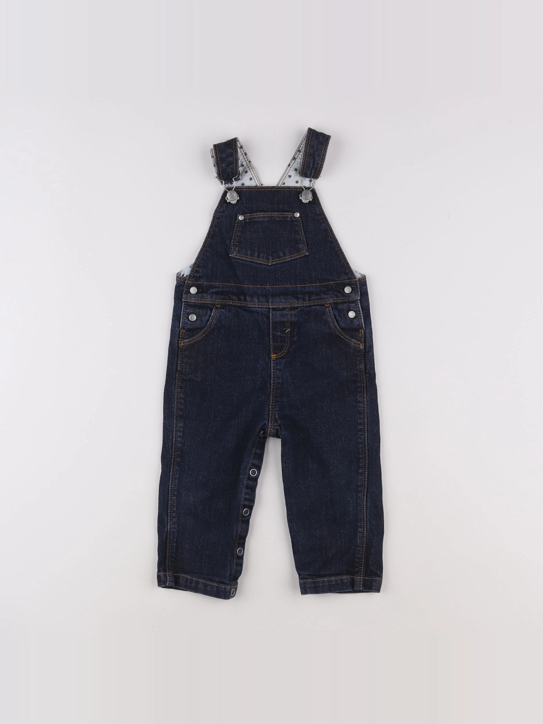 Petit Bateau - salopette bleu - 12 mois