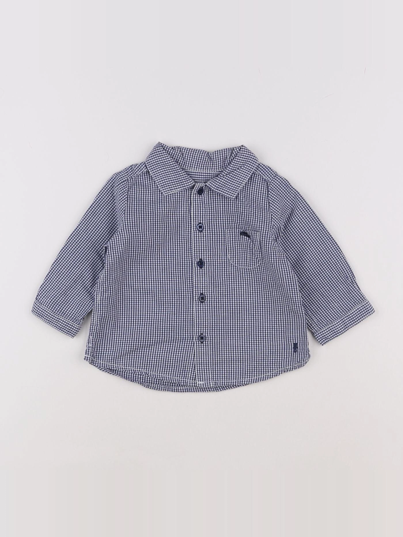Natalys - chemise bleu - 9 mois