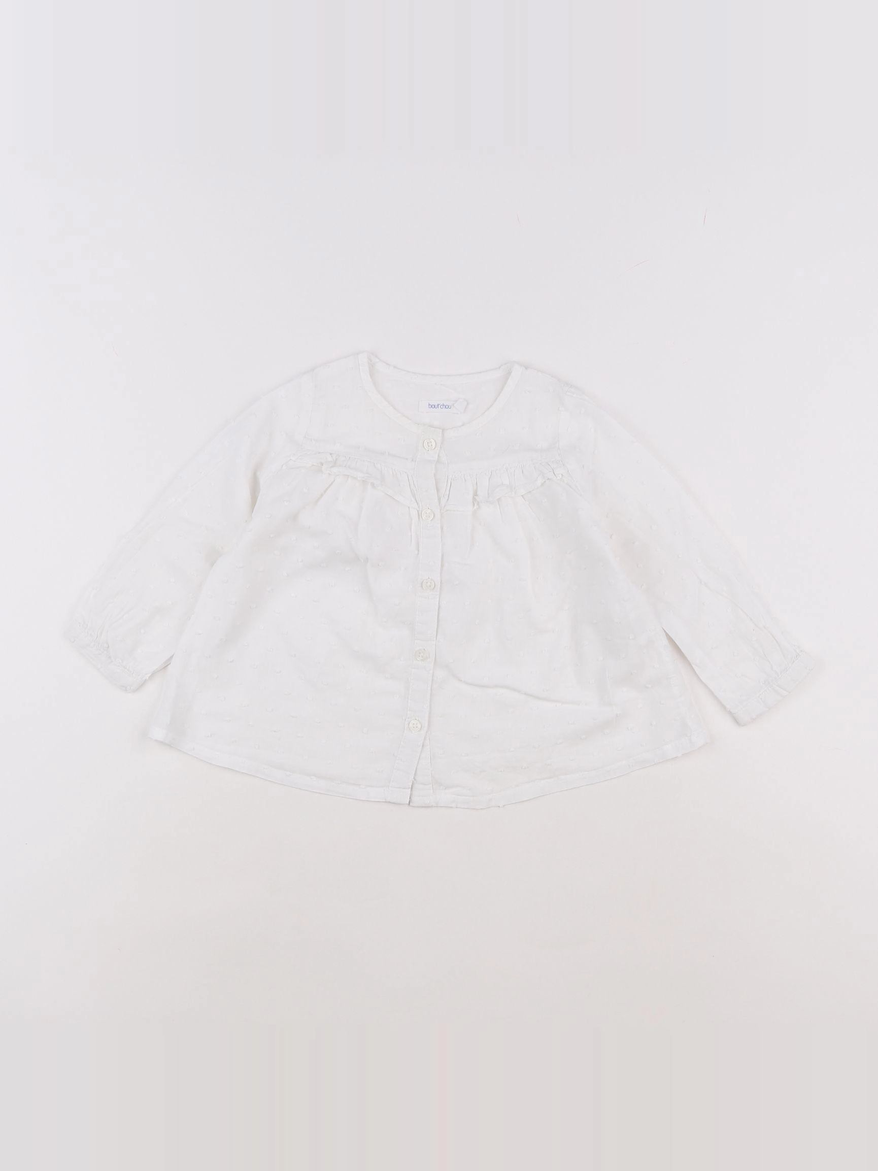 Boutchou - blouse blanc - 9 mois