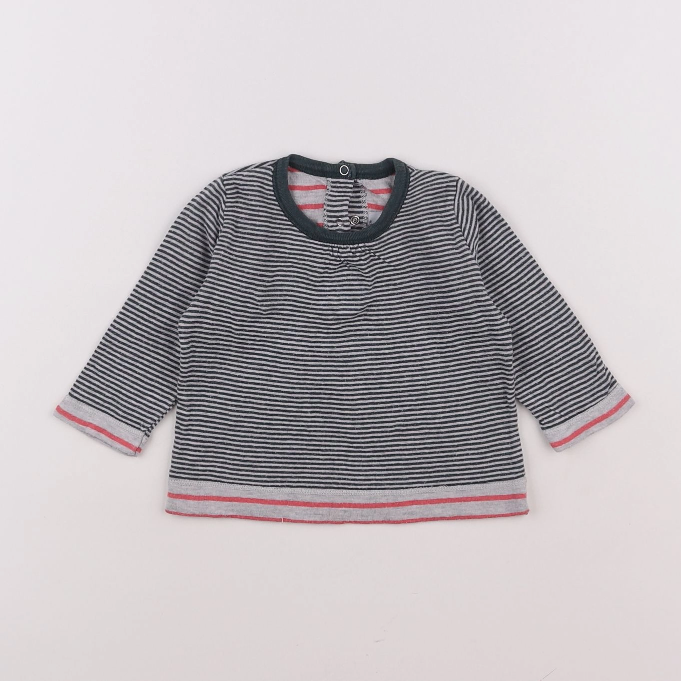 Petit Bateau - tee-shirt bleu - 6 mois