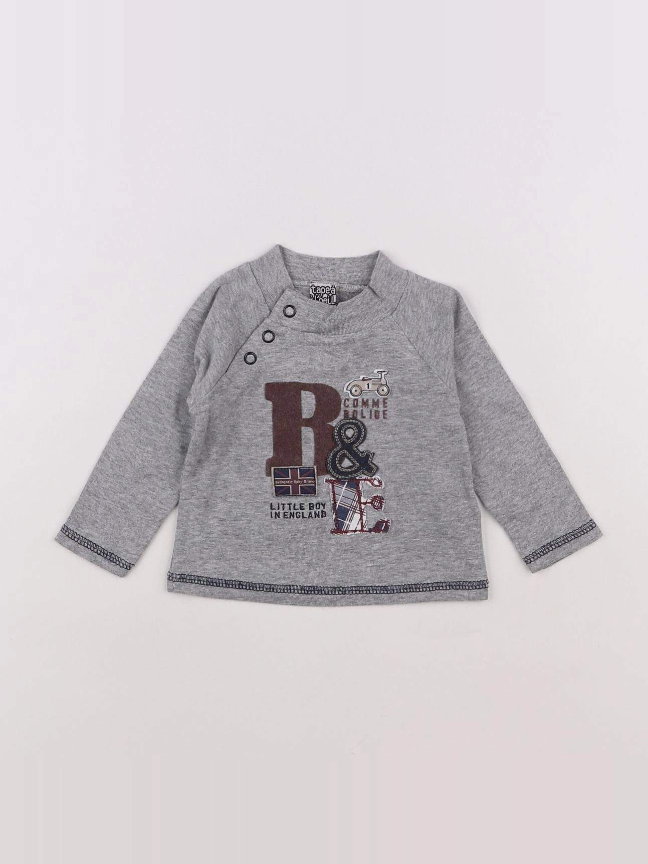 Tape à l'oeil - tee-shirt gris - 6 mois