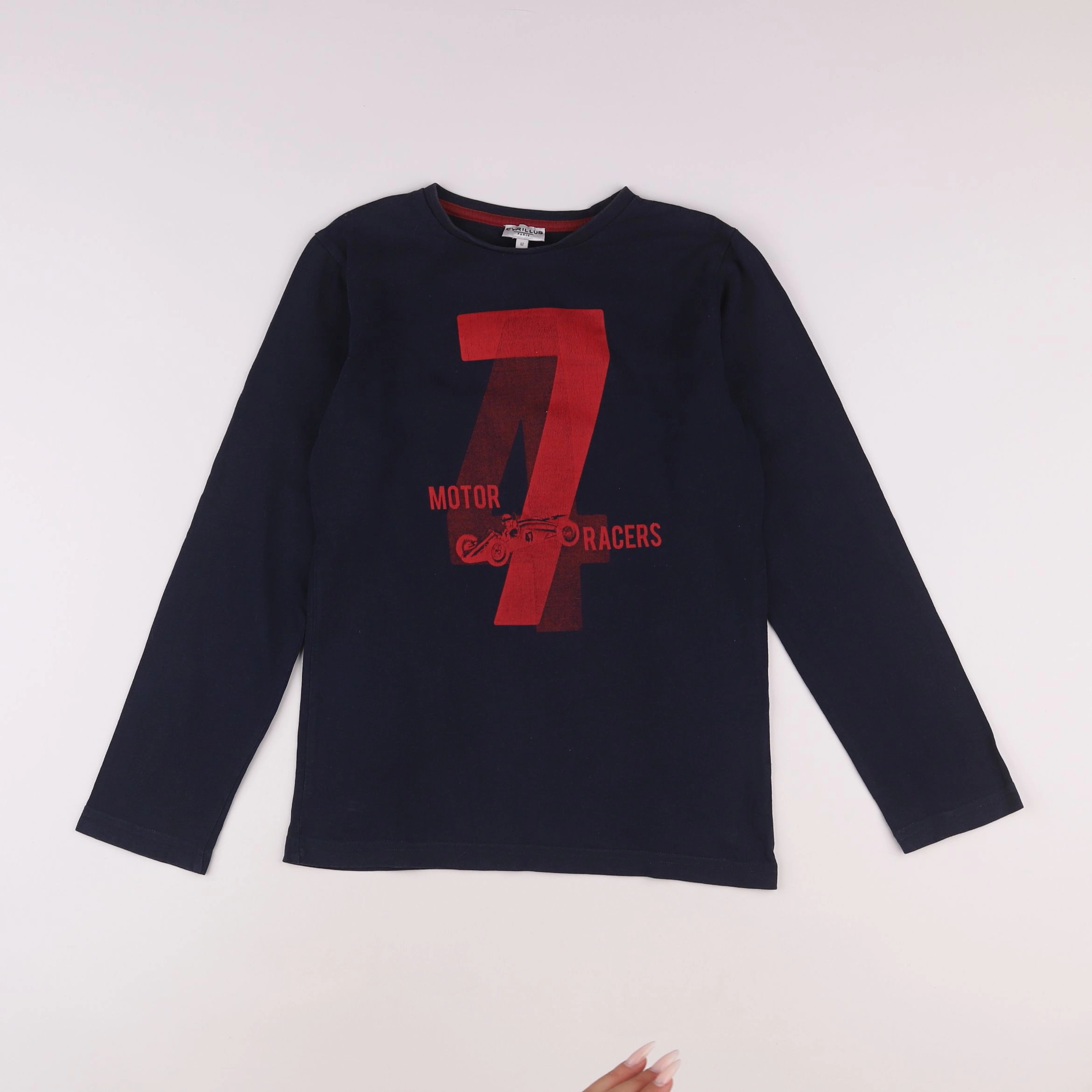 Cyrillus - tee-shirt bleu, rouge - 12 ans