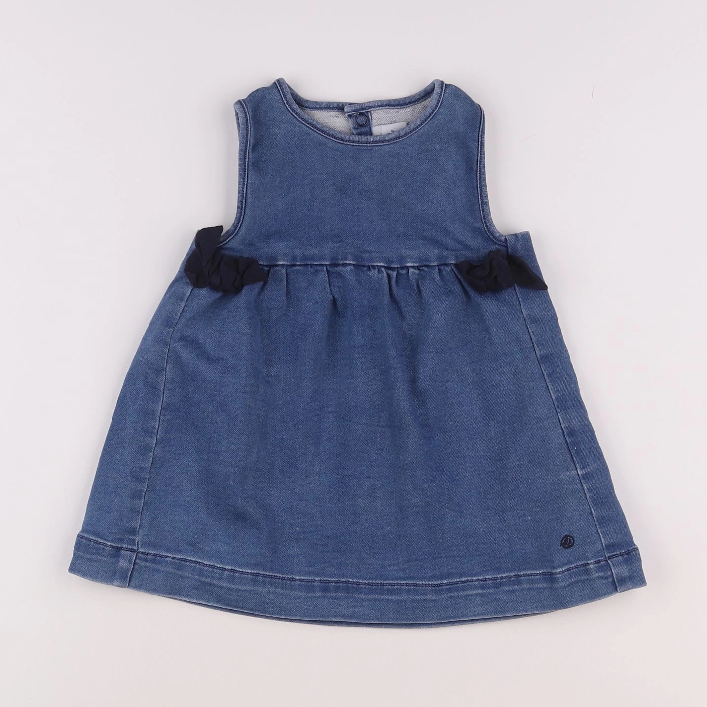 Petit Bateau - robe bleu - 12 mois