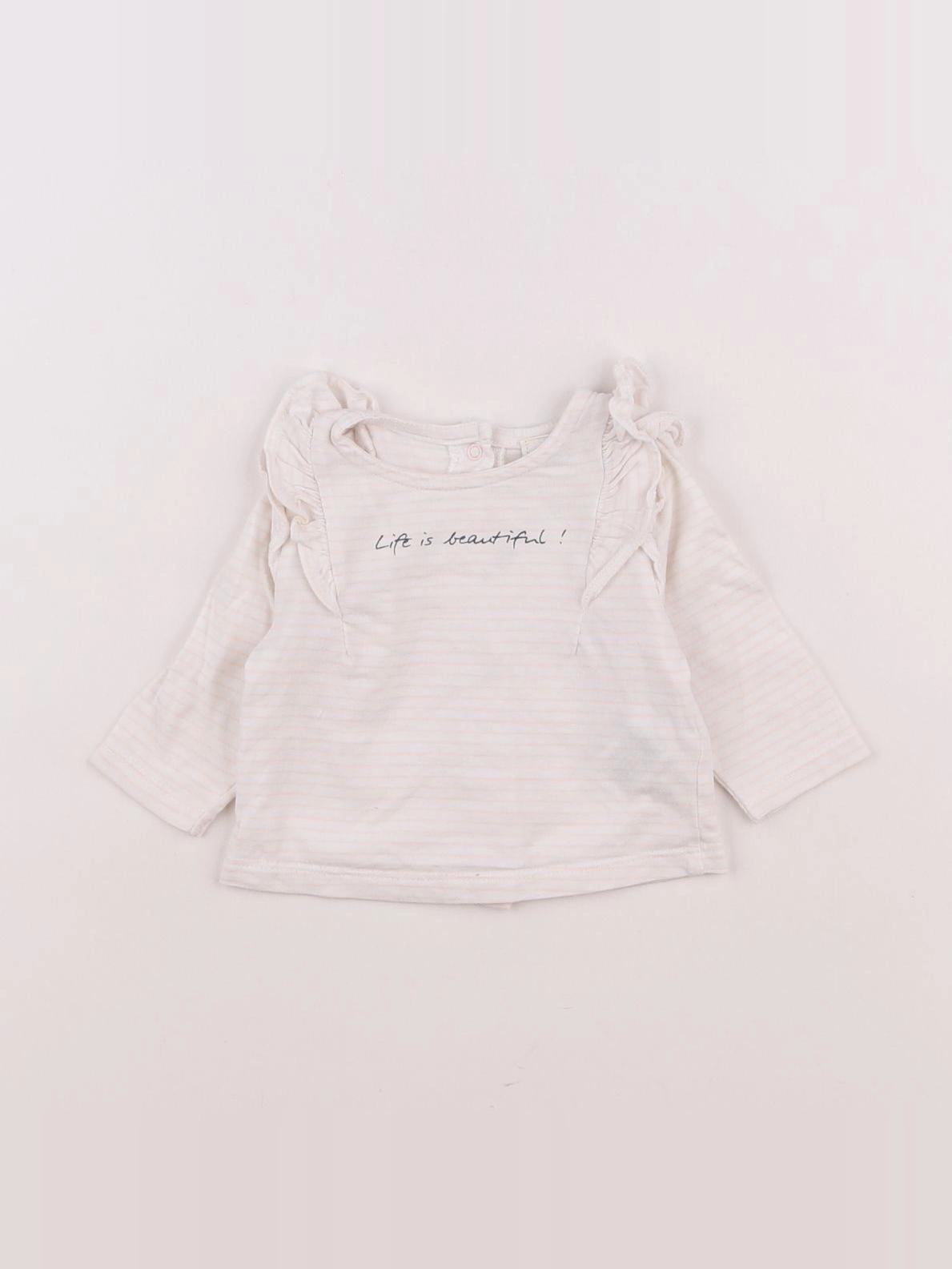 Tape à l'oeil - tee-shirt rose - 3 mois
