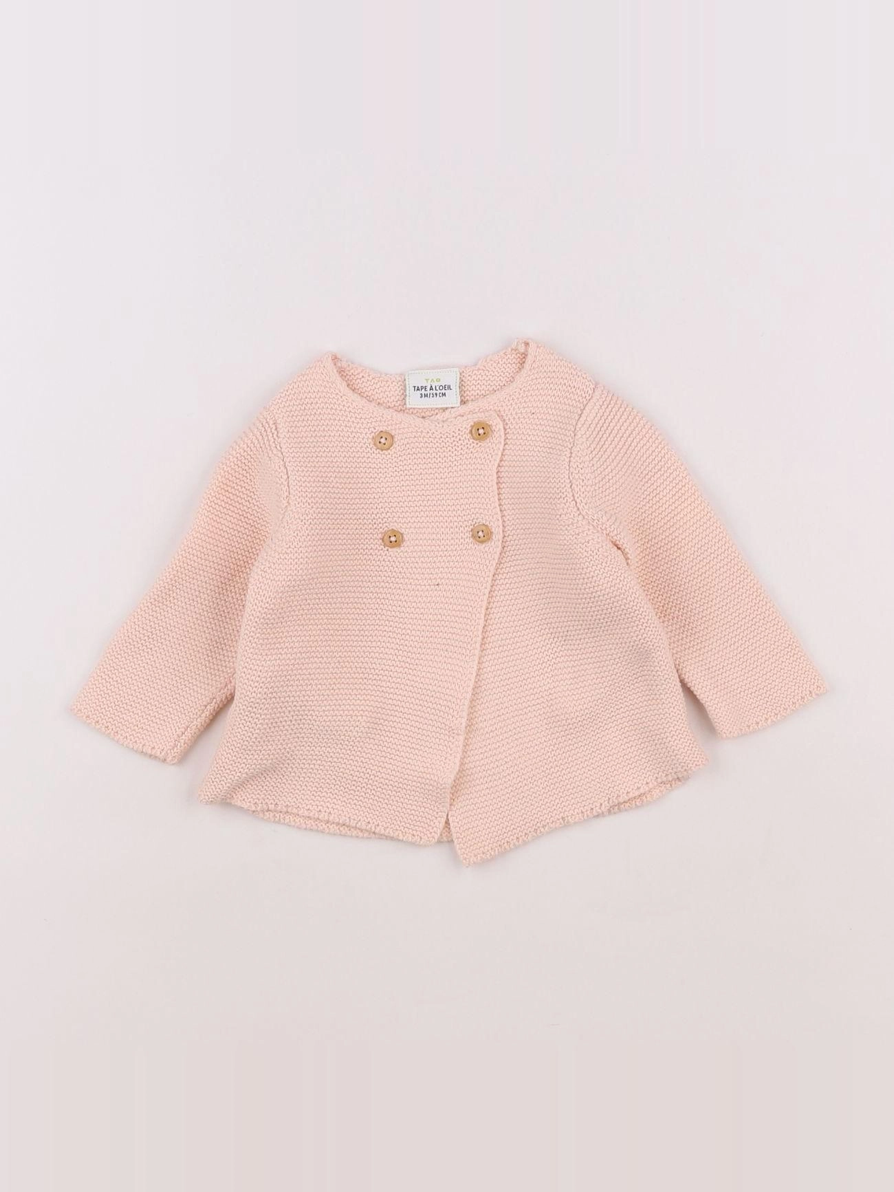 Tape à l'oeil - gilet rose - 3 mois