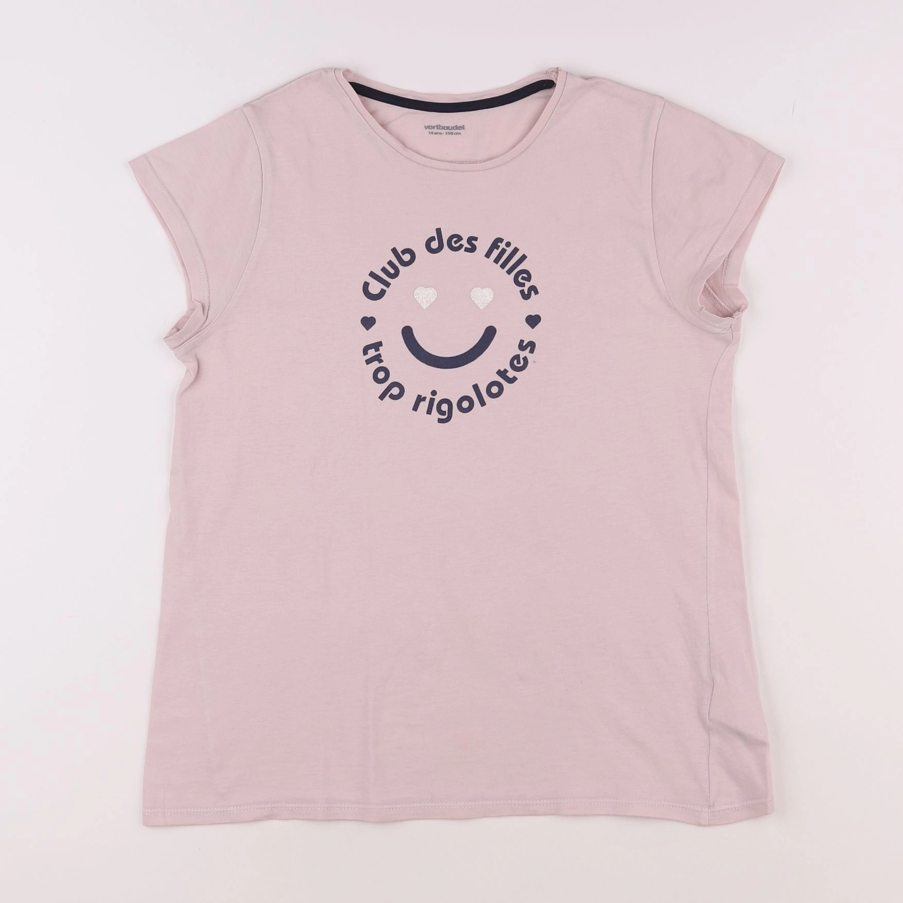 Vertbaudet - tee-shirt rose - 14 ans