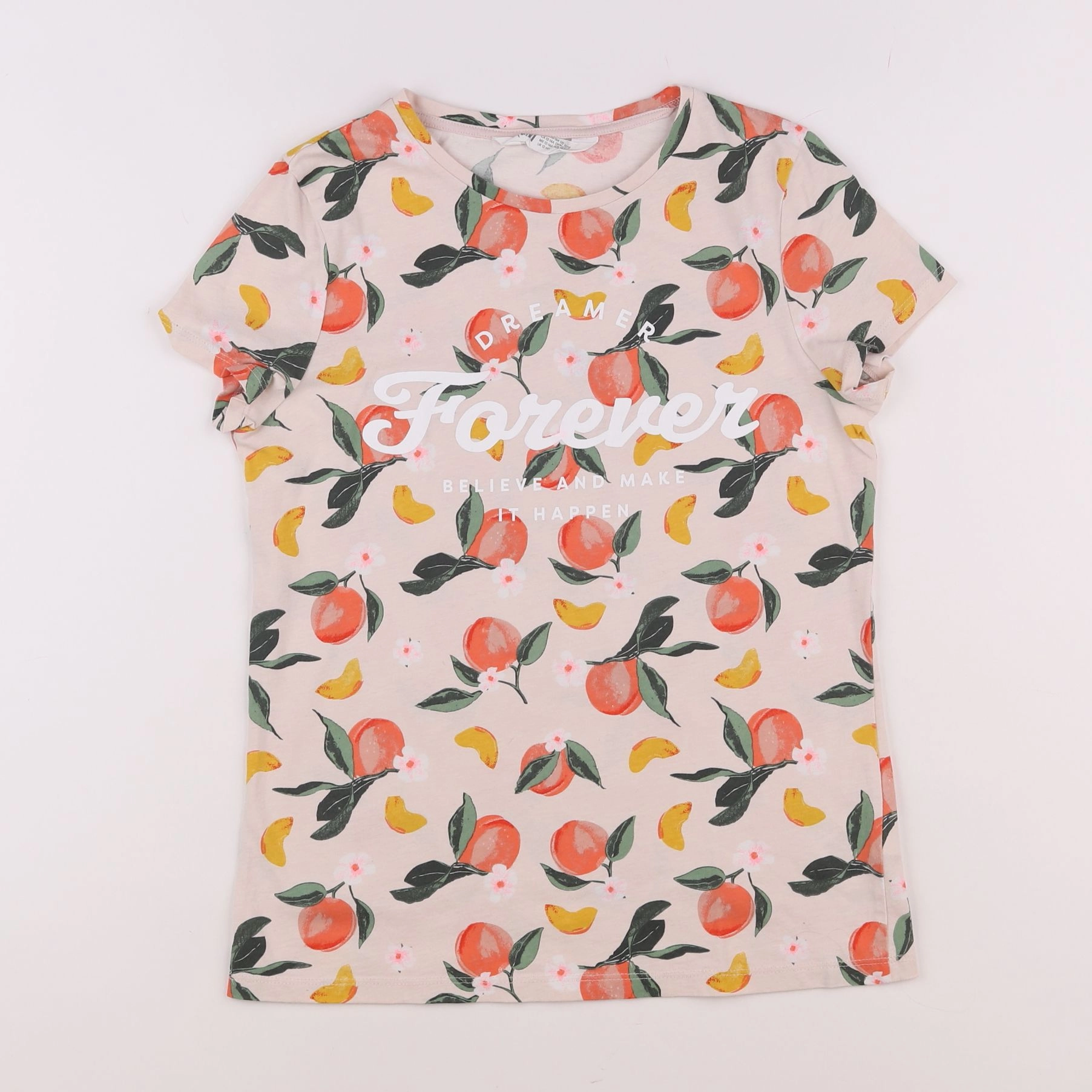 H&M - tee-shirt rose - 12/14 ans