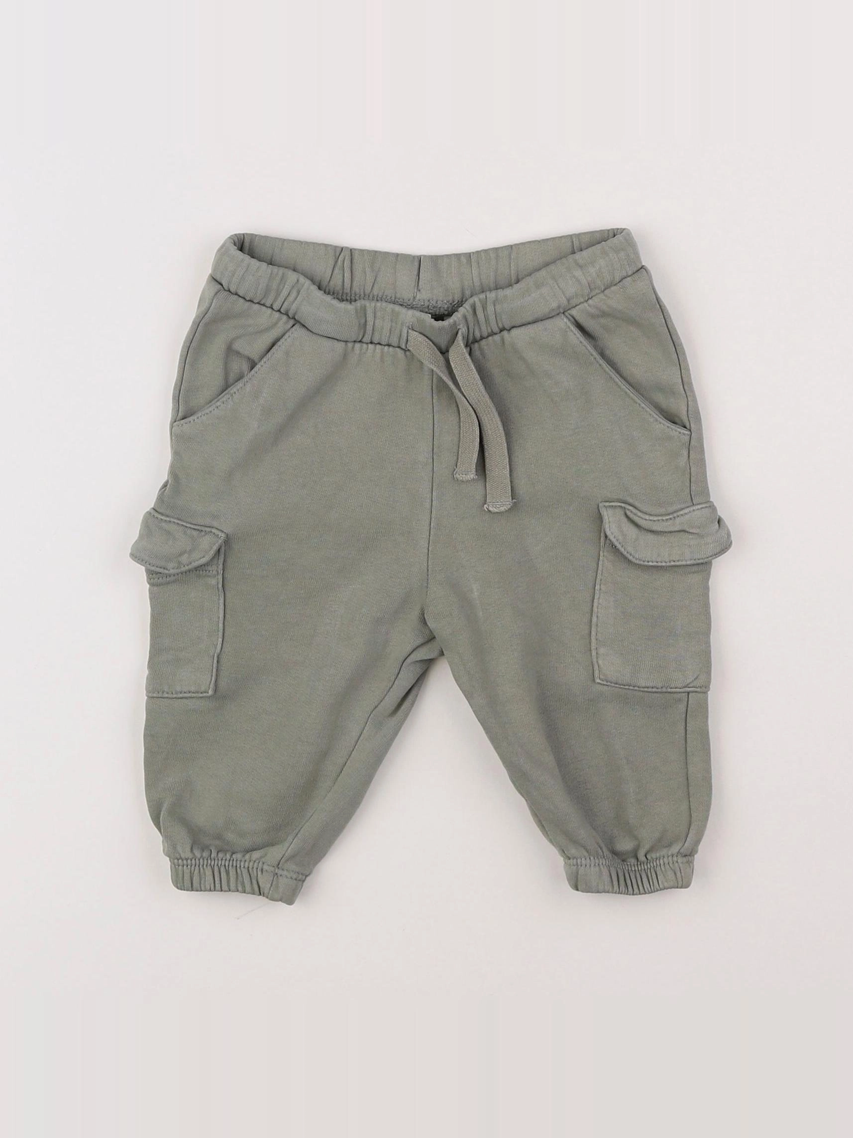H&M - pantalon vert - 3/6 mois