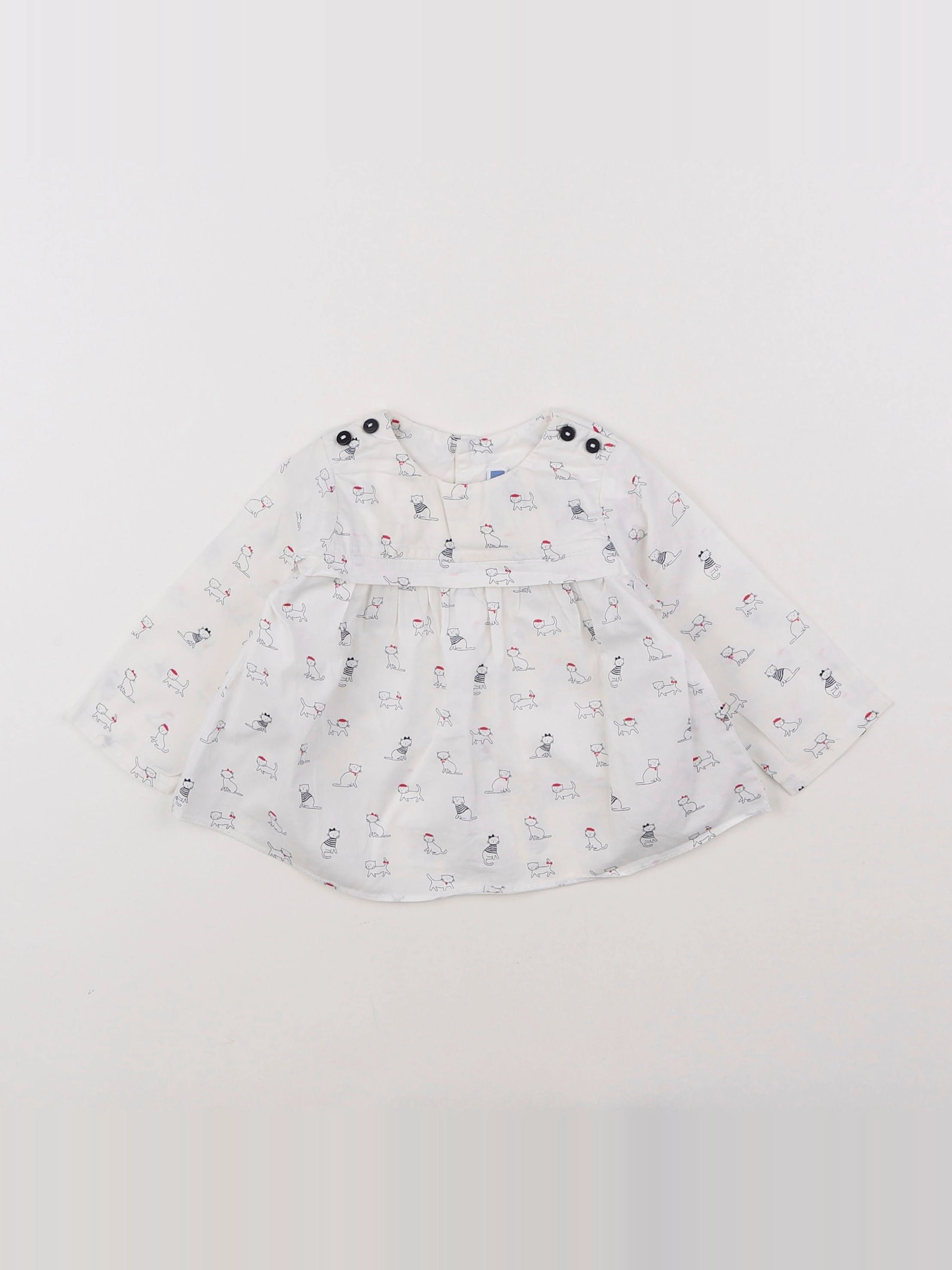 Jacadi - blouse blanc - 6 mois