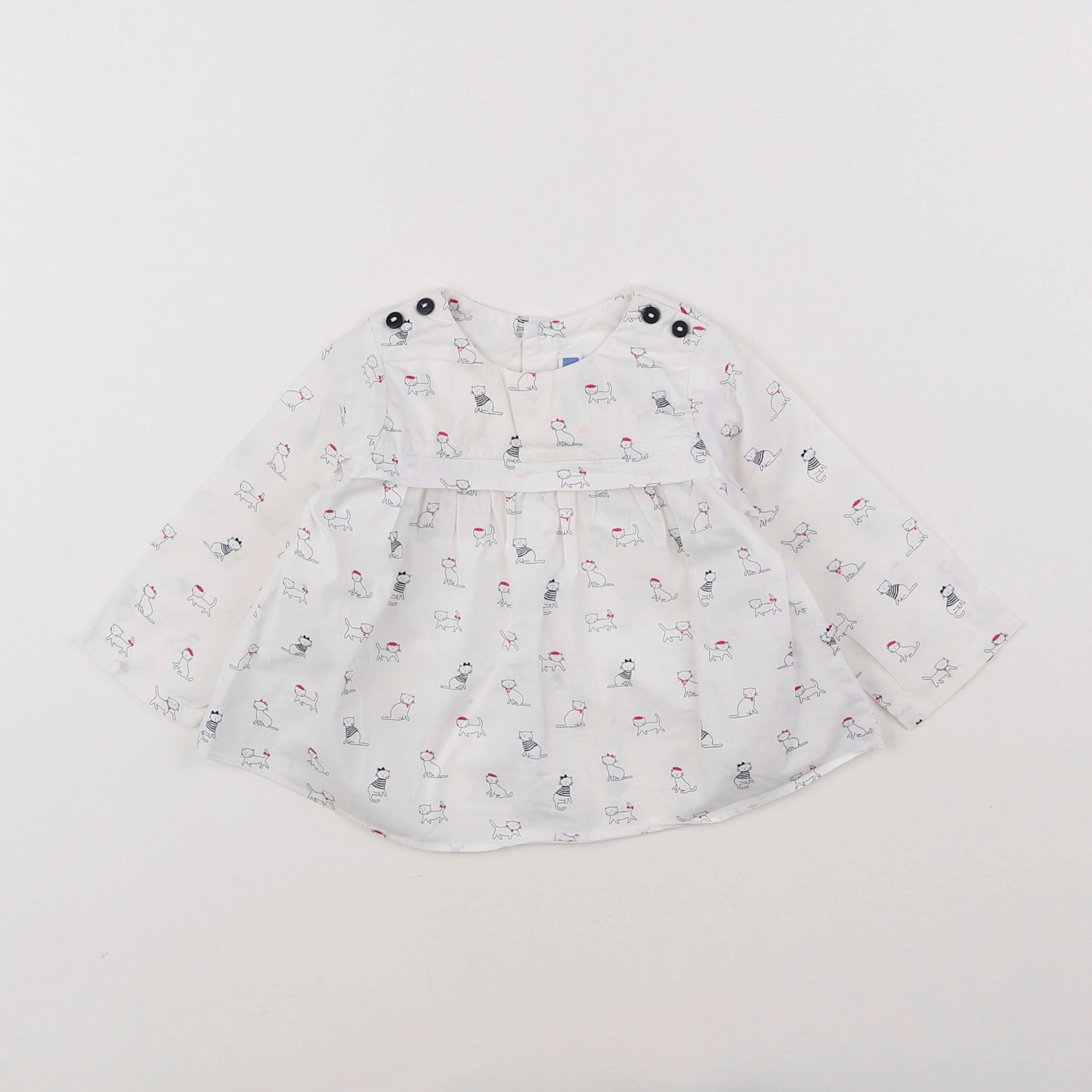 Jacadi - blouse blanc - 6 mois