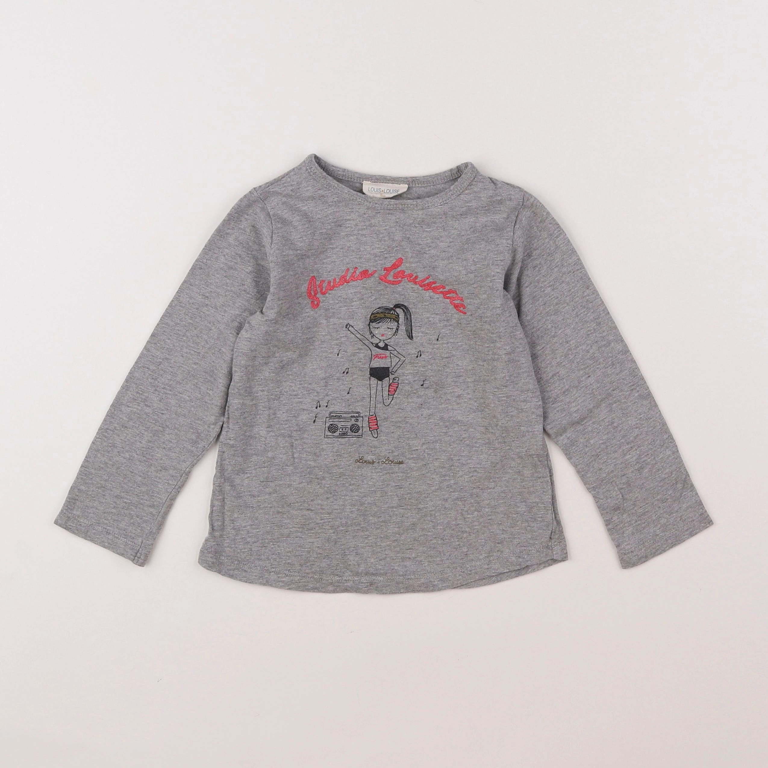 Louis Louise - tee-shirt gris - 3 ans