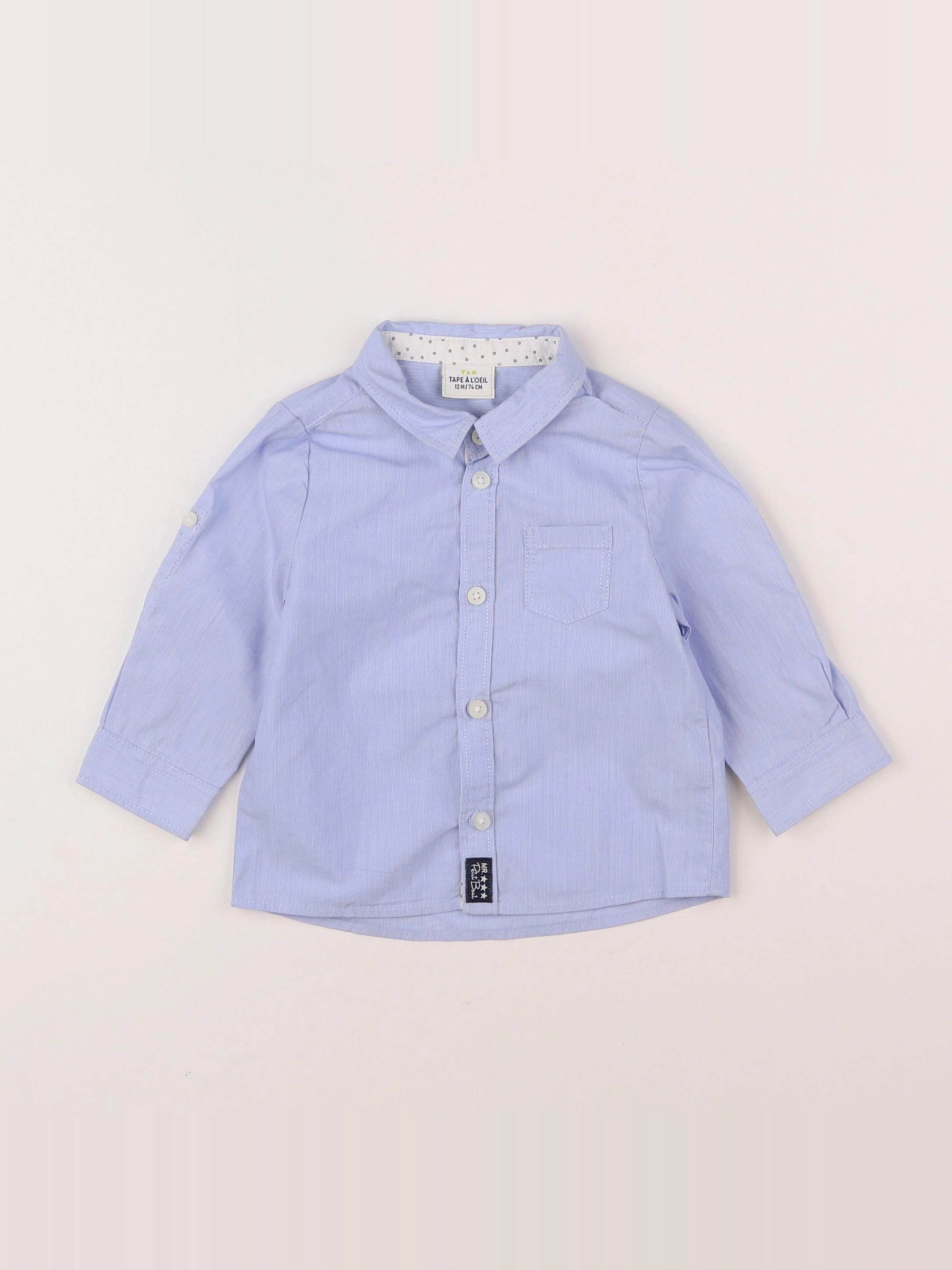 Tape à l'oeil - chemise bleu - 12 mois