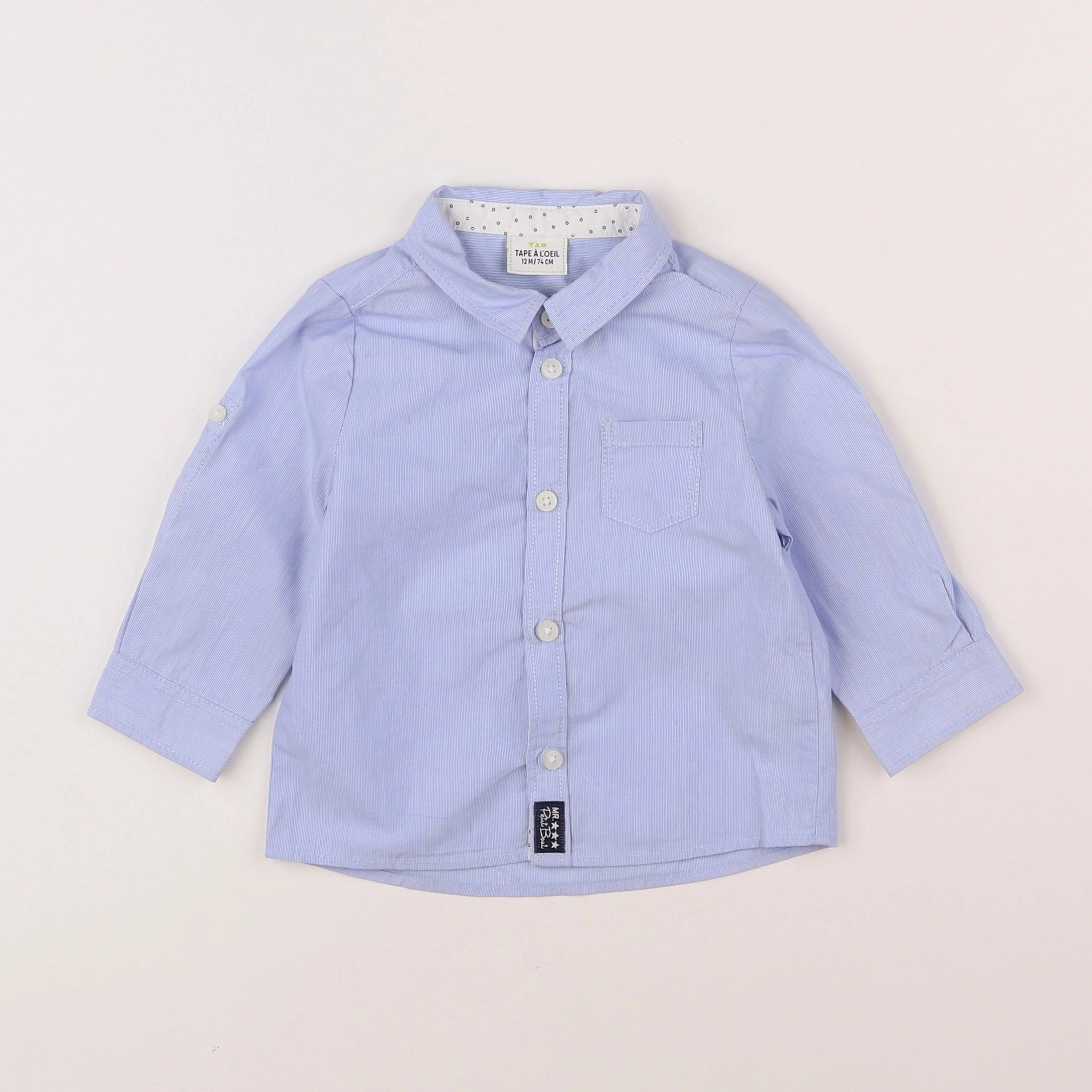 Tape à l'oeil - chemise bleu - 12 mois