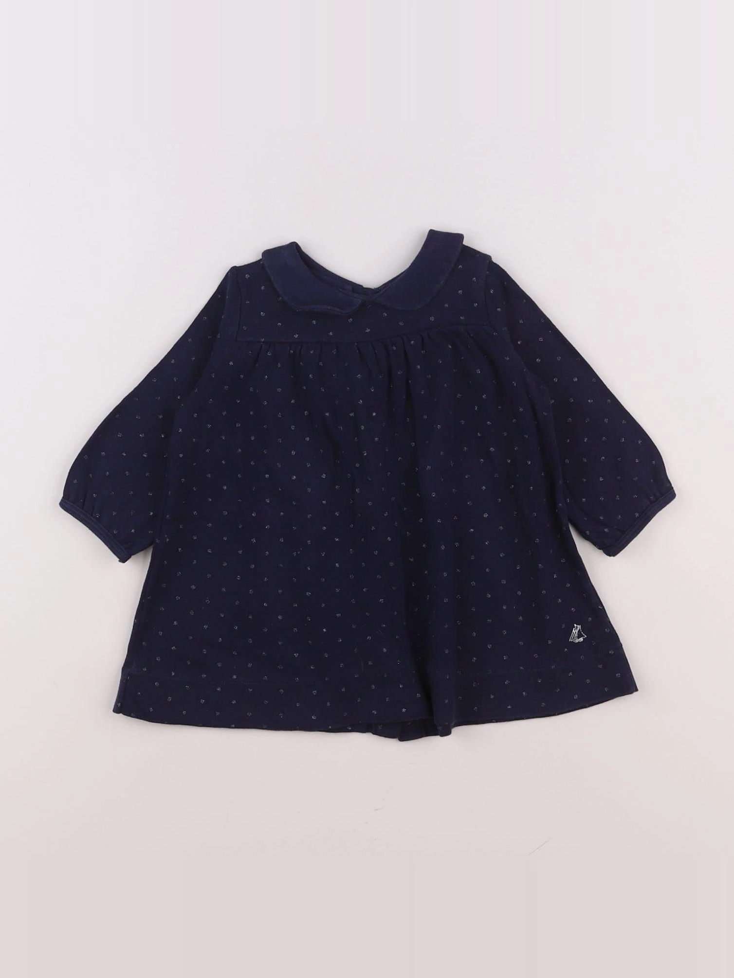 Petit Bateau - robe bleu - 12 mois