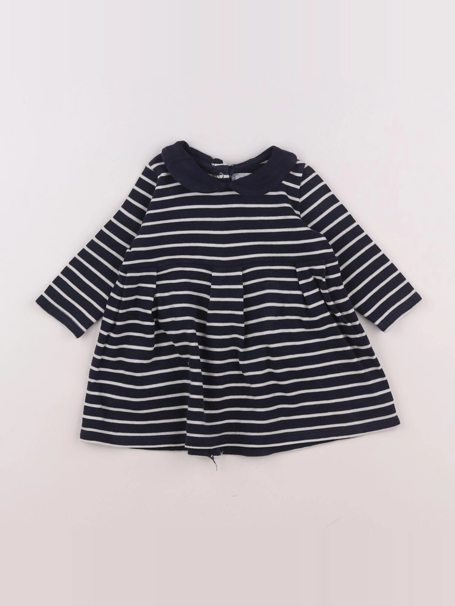 Petit Bateau - robe bleu - 12 mois