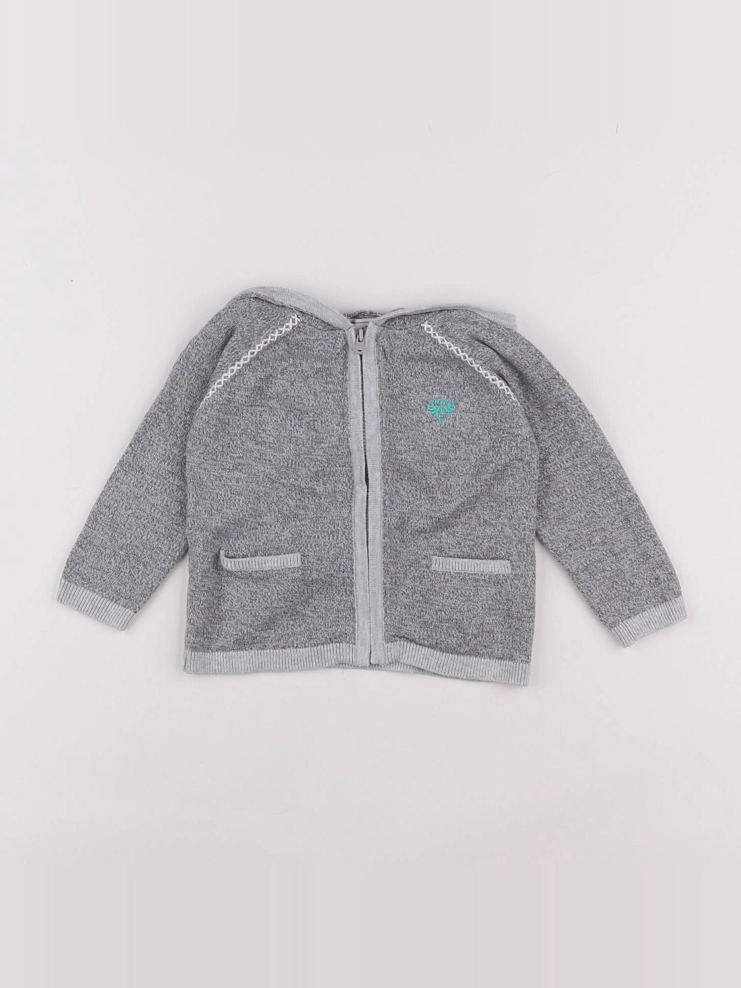 Tartine & Chocolat - gilet gris - 12 mois