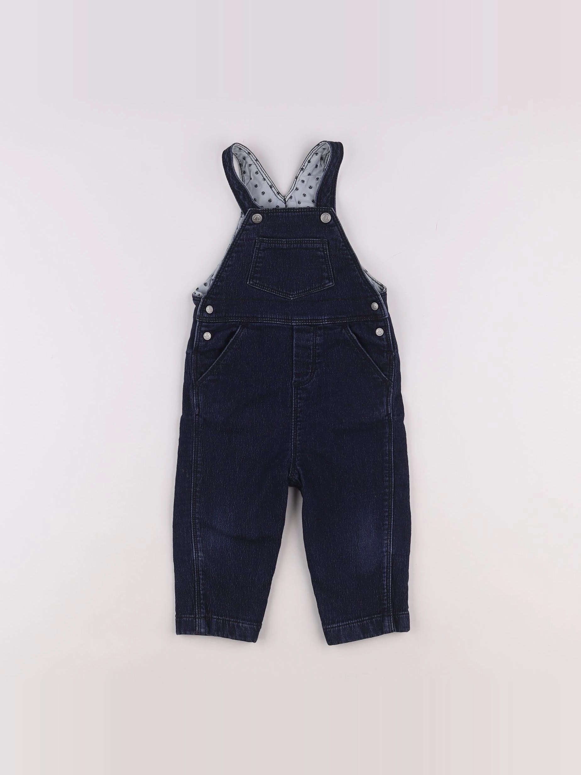 Petit Bateau - salopette bleu - 12 mois