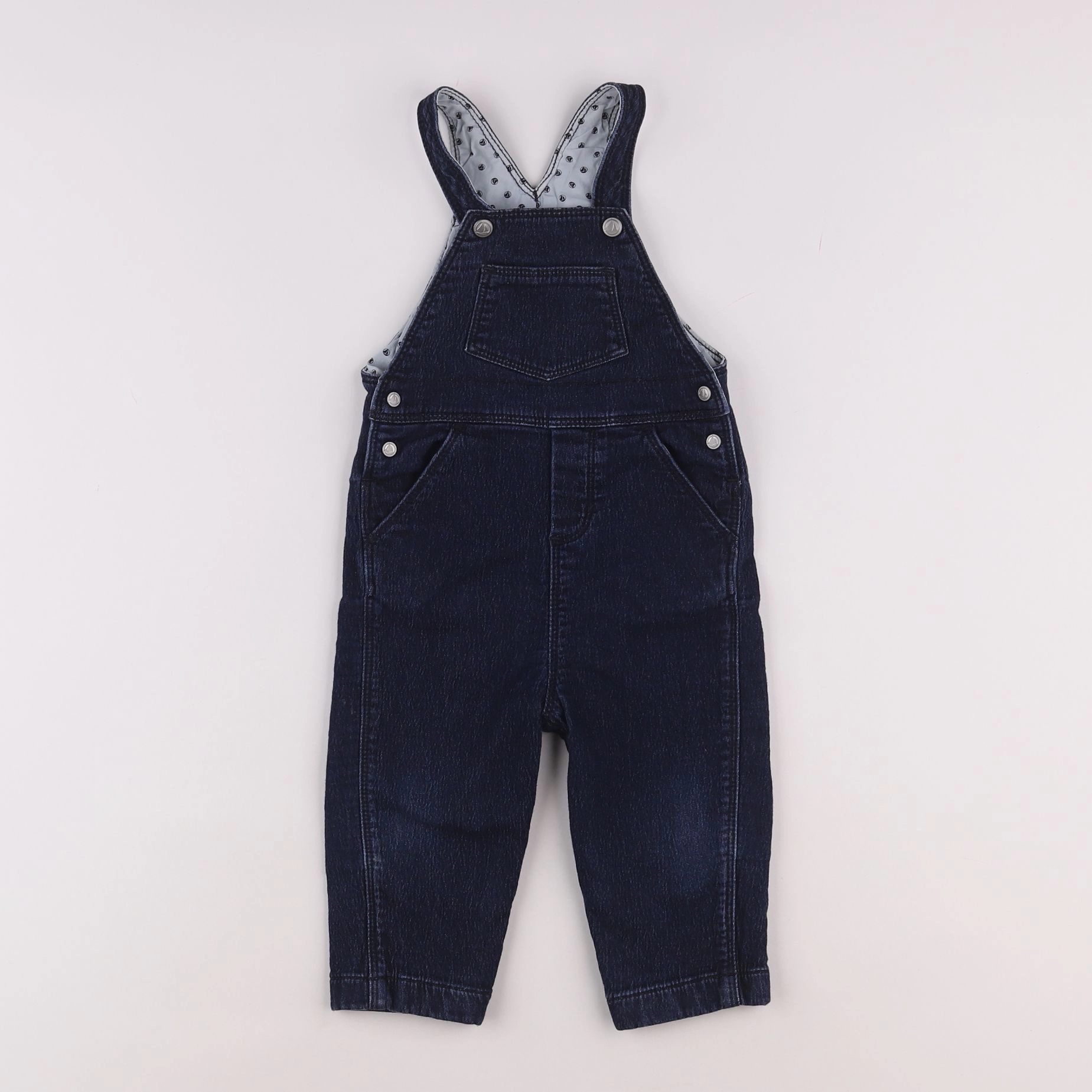 Petit Bateau - salopette bleu - 12 mois