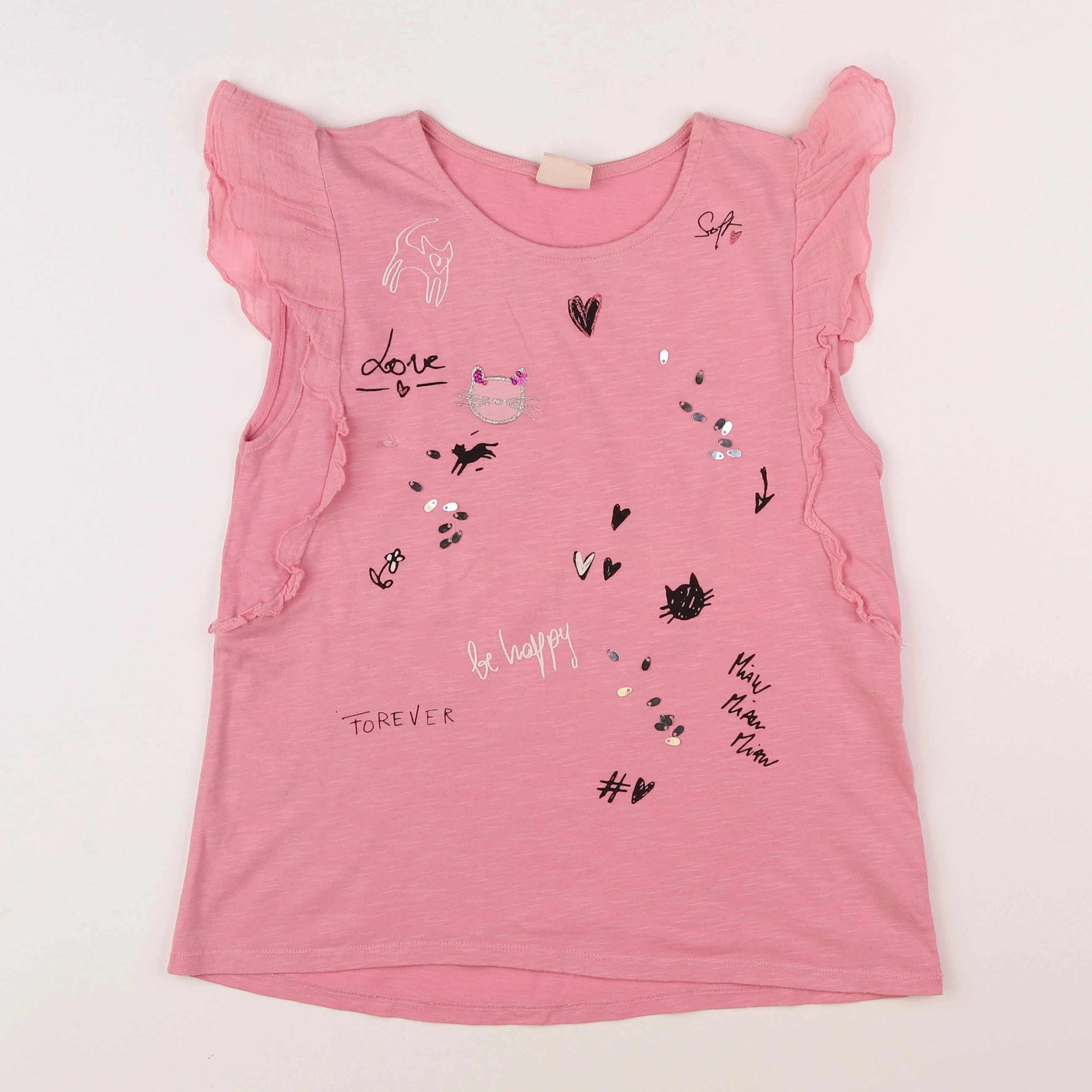 Zara - tee-shirt rose - 11/12 ans