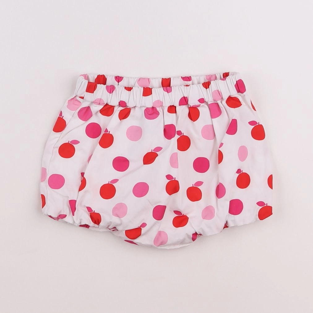 Jacadi - bloomer blanc, rose - 6 mois