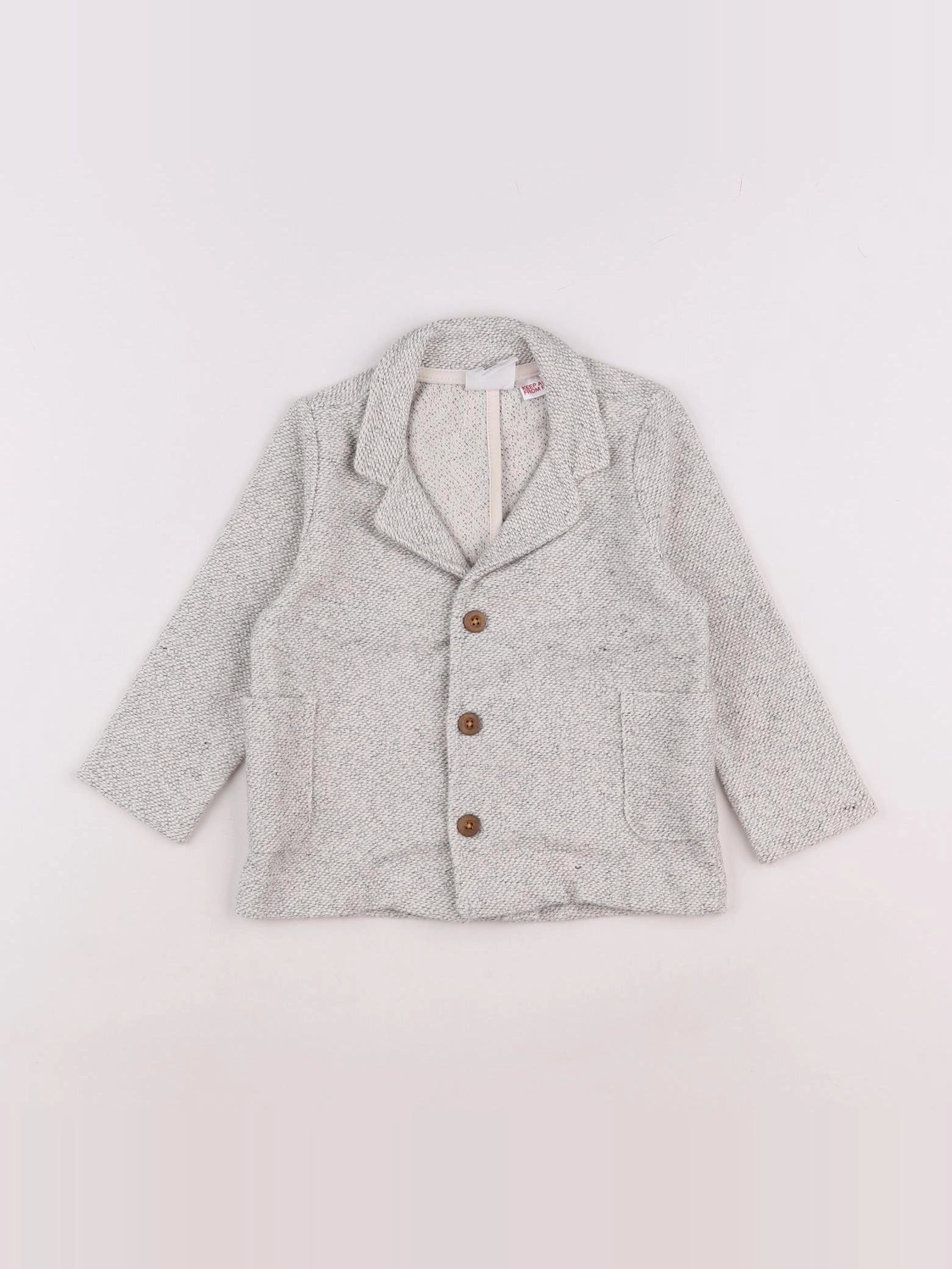 Zara - gilet gris - 12/18 mois