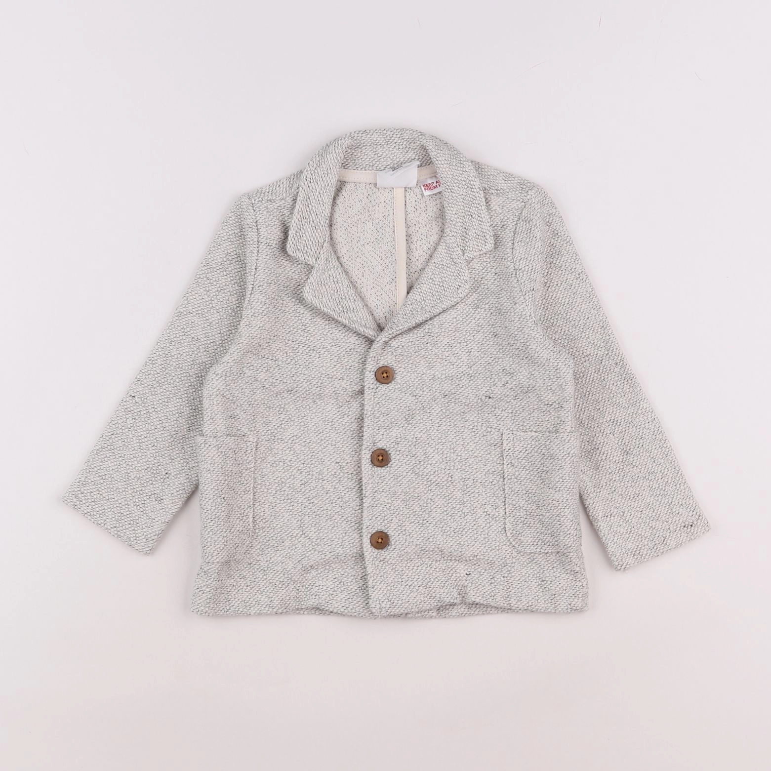 Zara - gilet gris - 12/18 mois