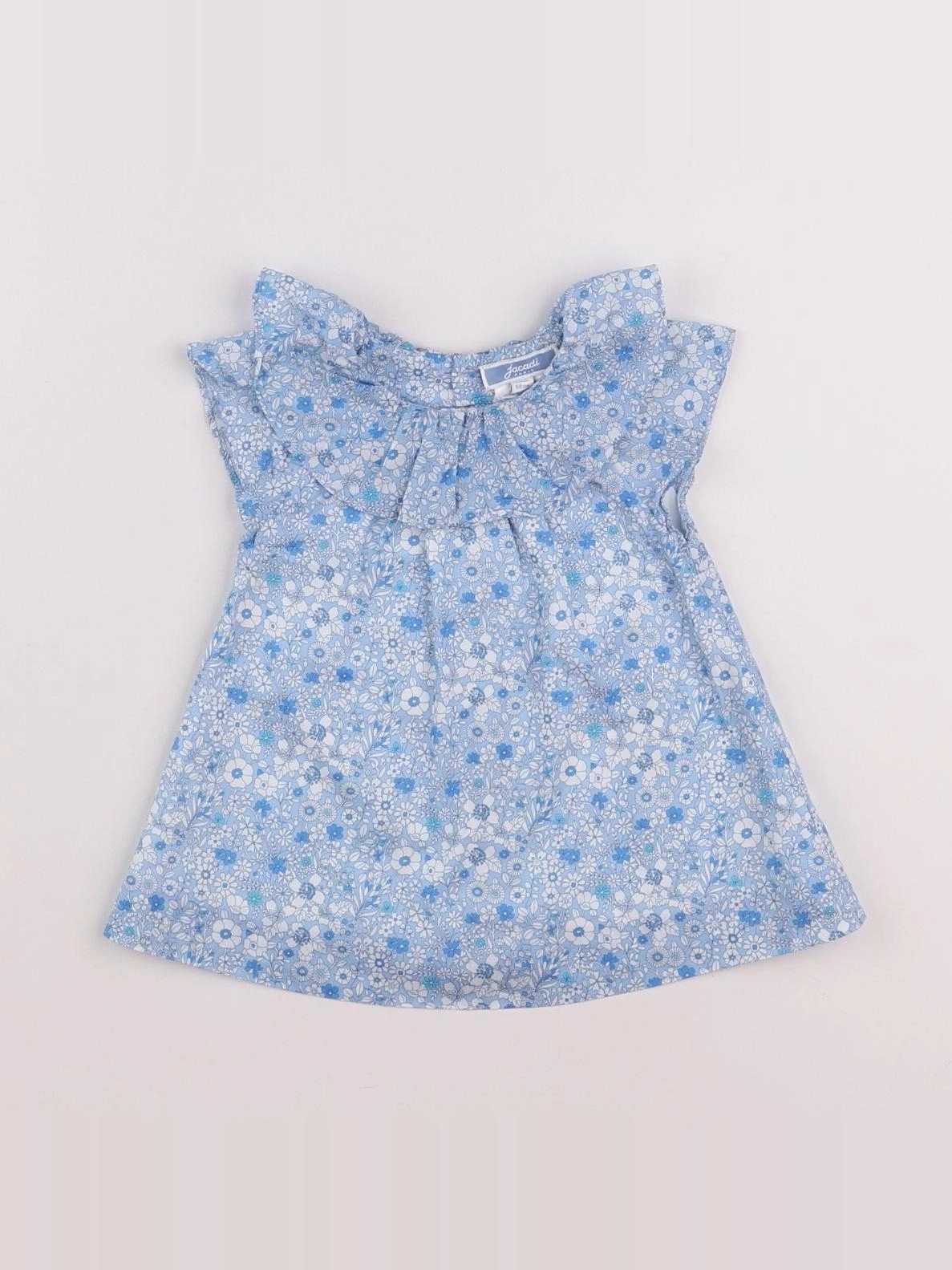 Jacadi - robe liberty blanc, bleu - 3 mois