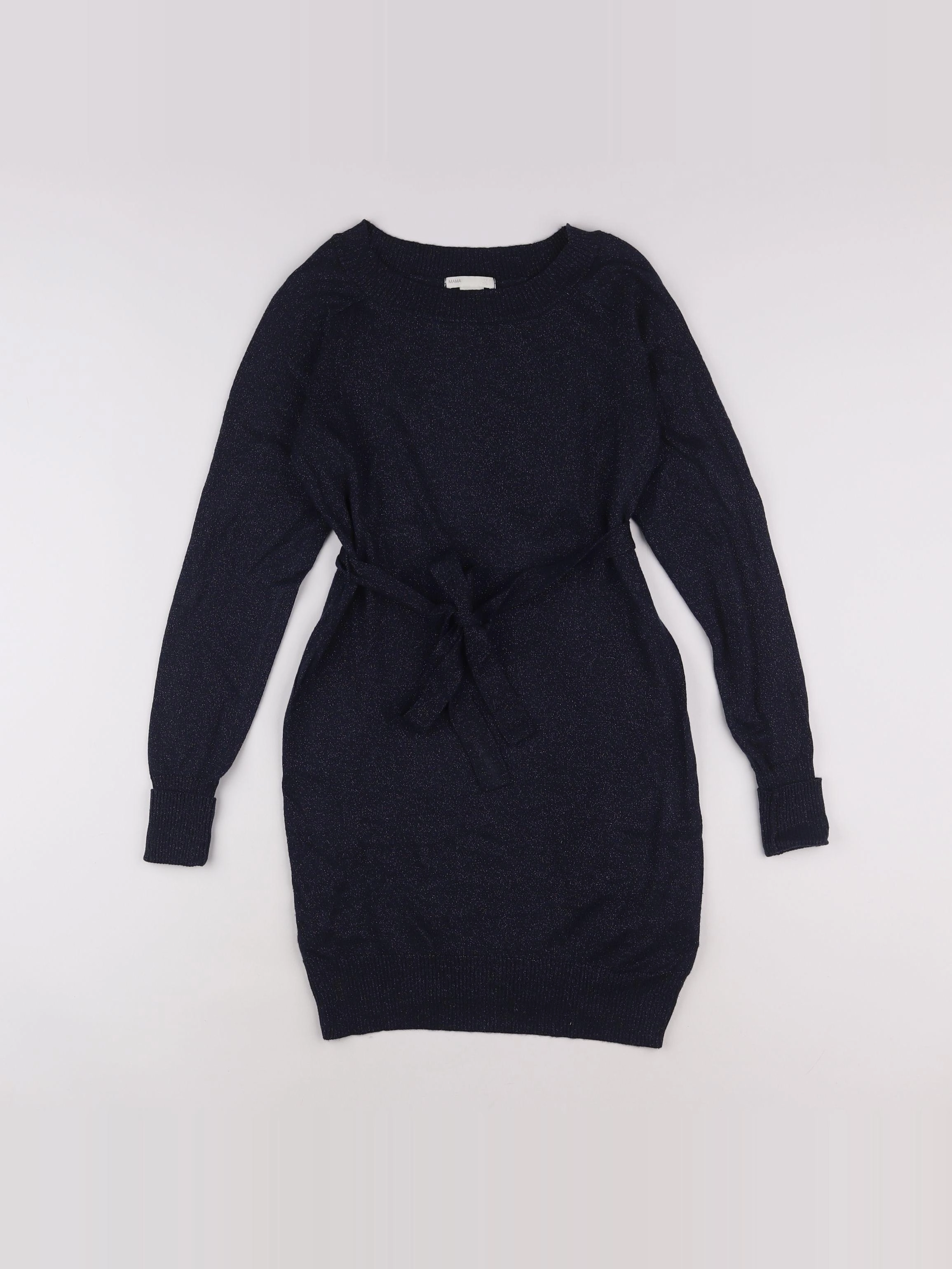 H&M - robe grossesse bleu, or - 36 à 38