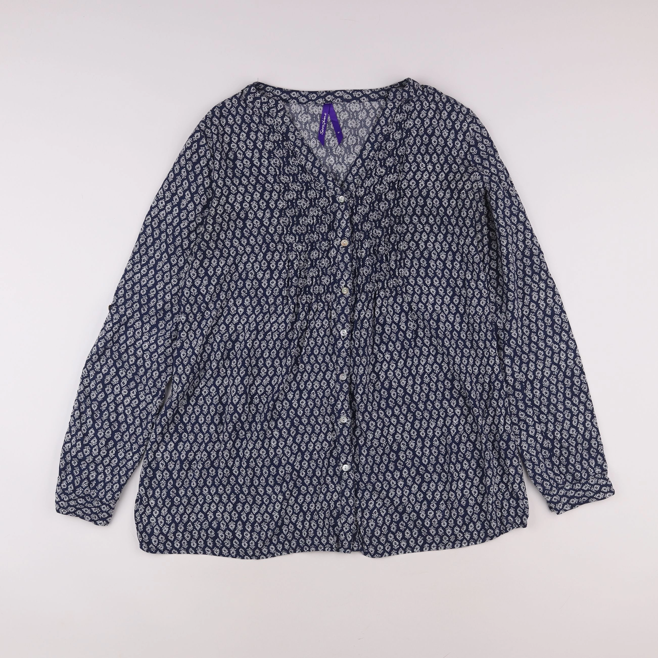Seraphine - blouse grossesse blanc, bleu - 40 à 42