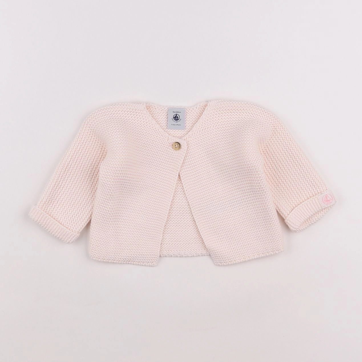 Petit Bateau - gilet rose - 3 mois