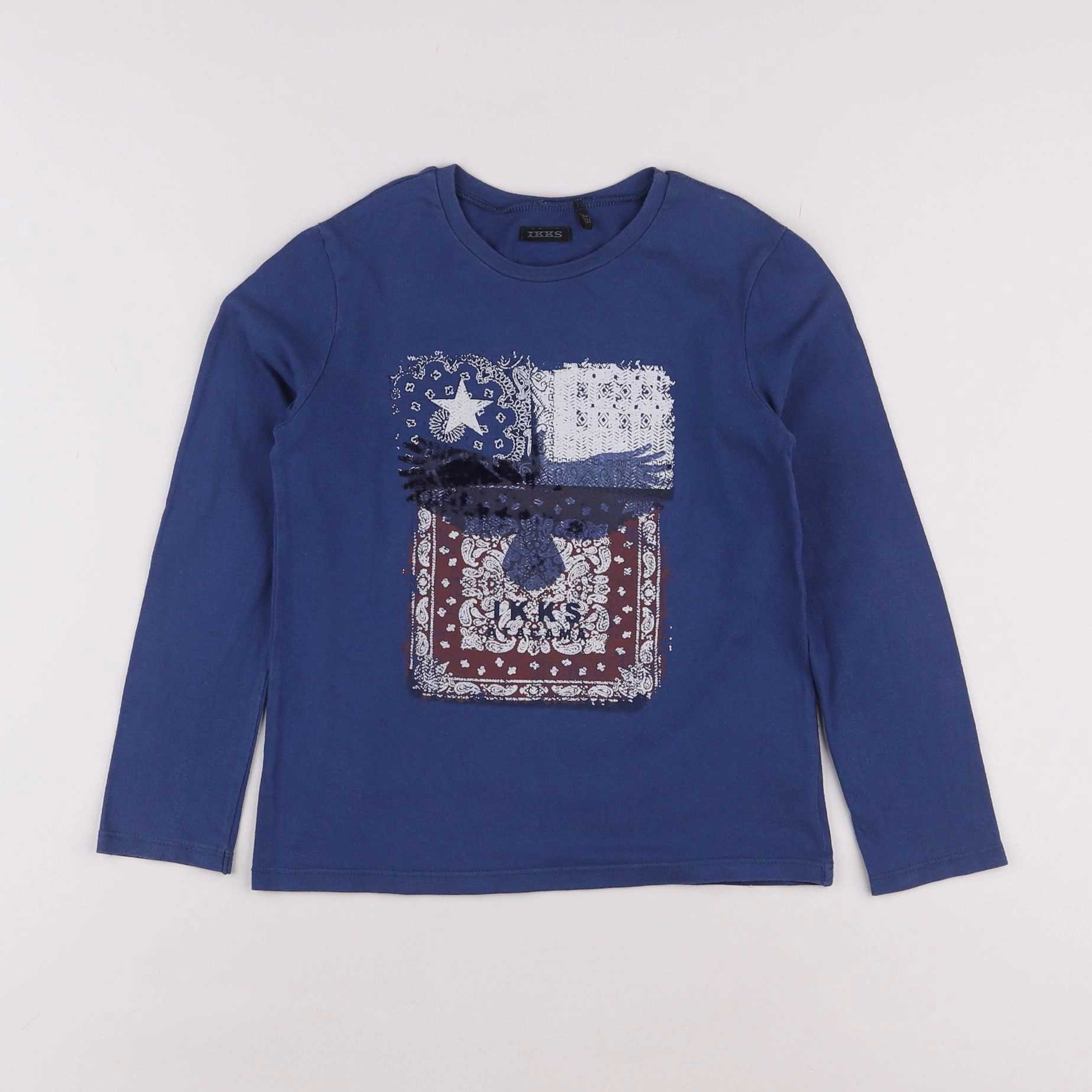 IKKS - tee-shirt bleu - 8 ans