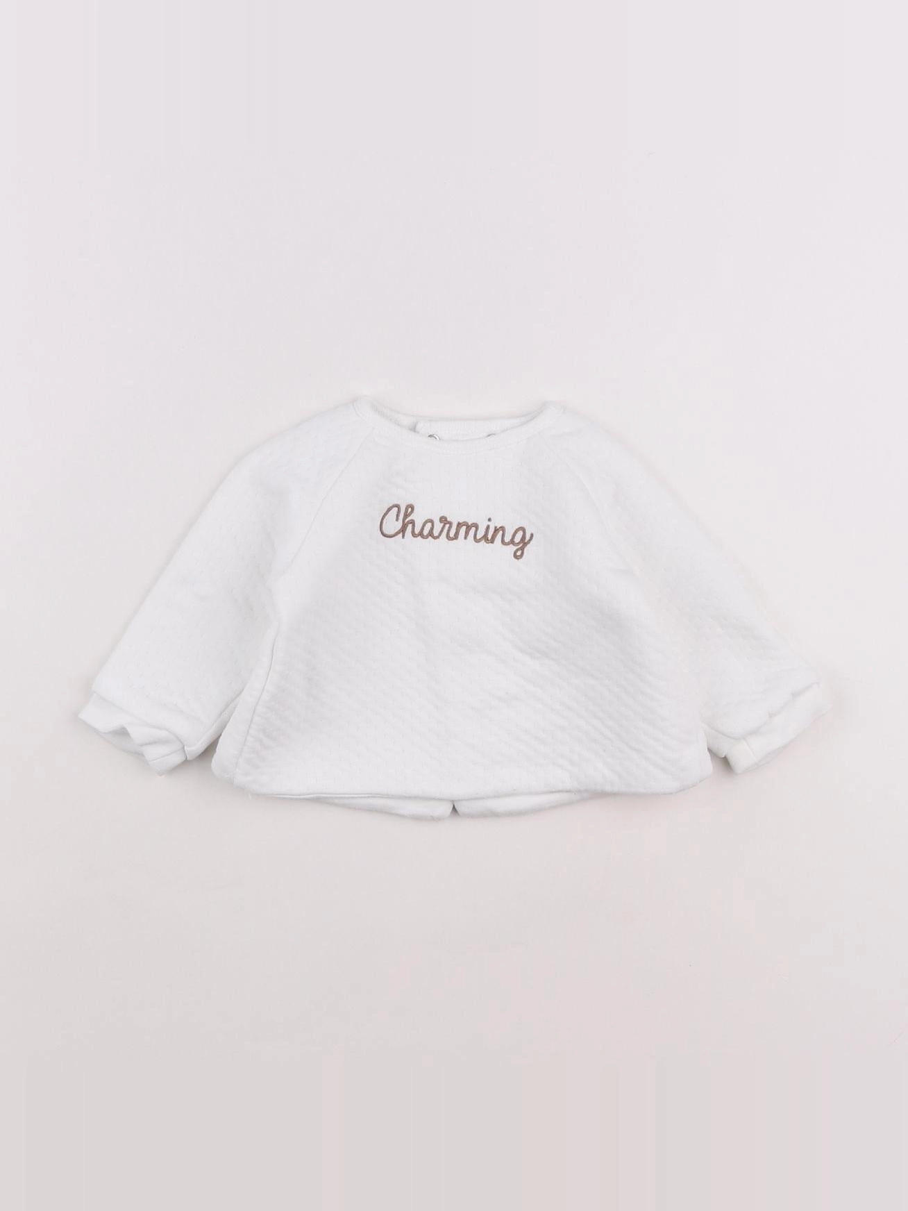 Boutchou - sweat blanc - 3 mois