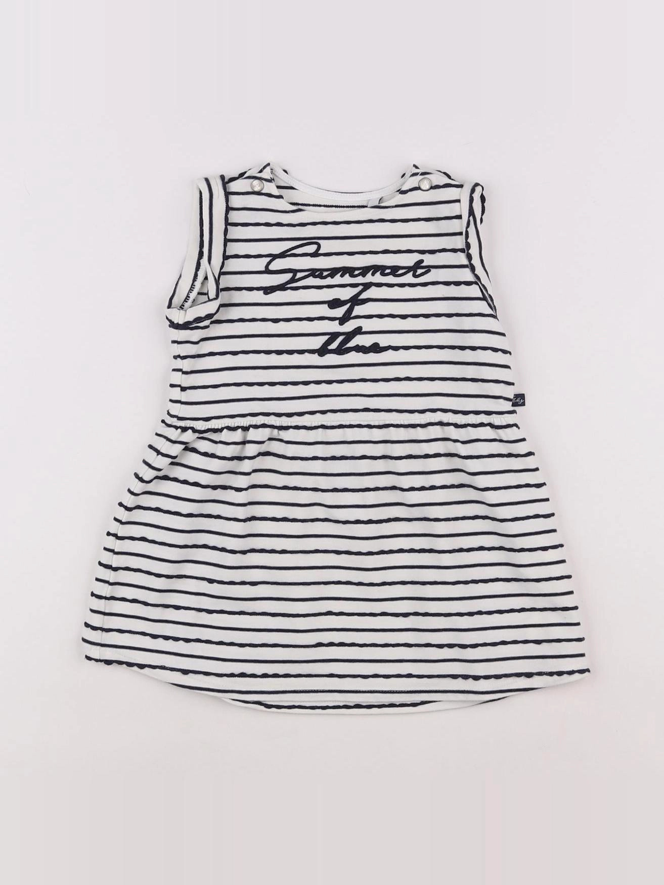 IKKS - robe blanc, bleu - 12 mois