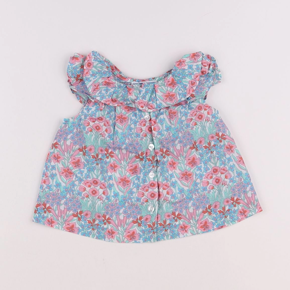 Jacadi - blouse liberty multicolore - 6 mois